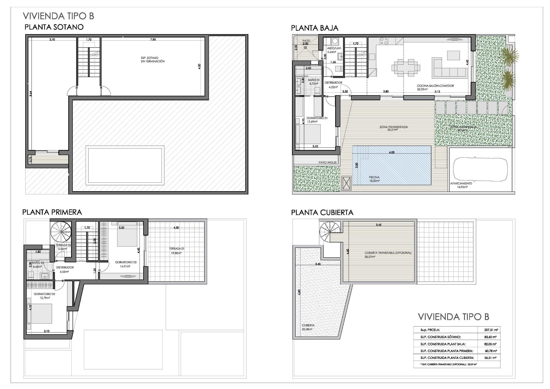 Modern new build quad villas in bigastro, alicante