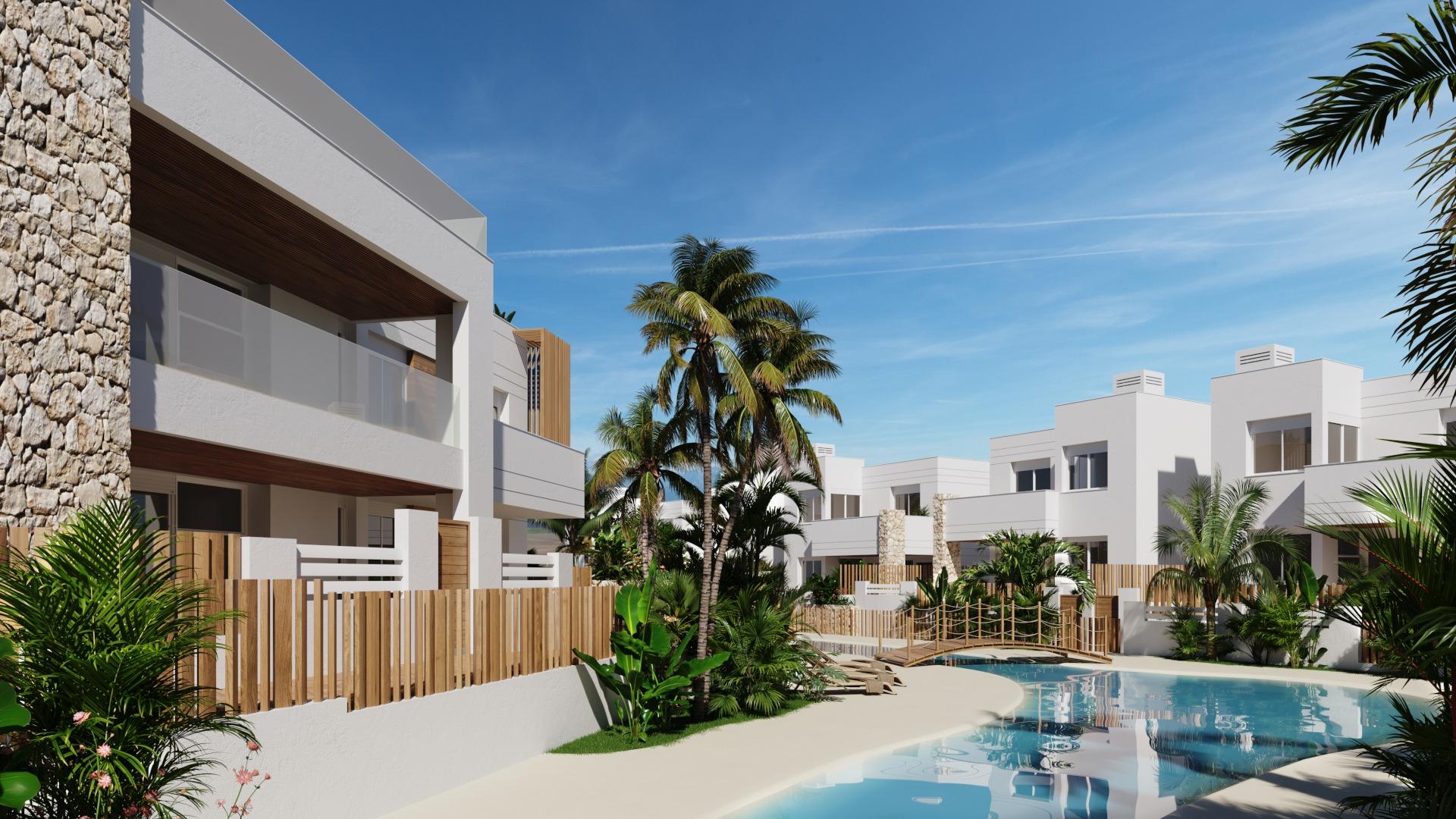 New build villas and bungalows just 250 meters from the beach in mar de pulpí