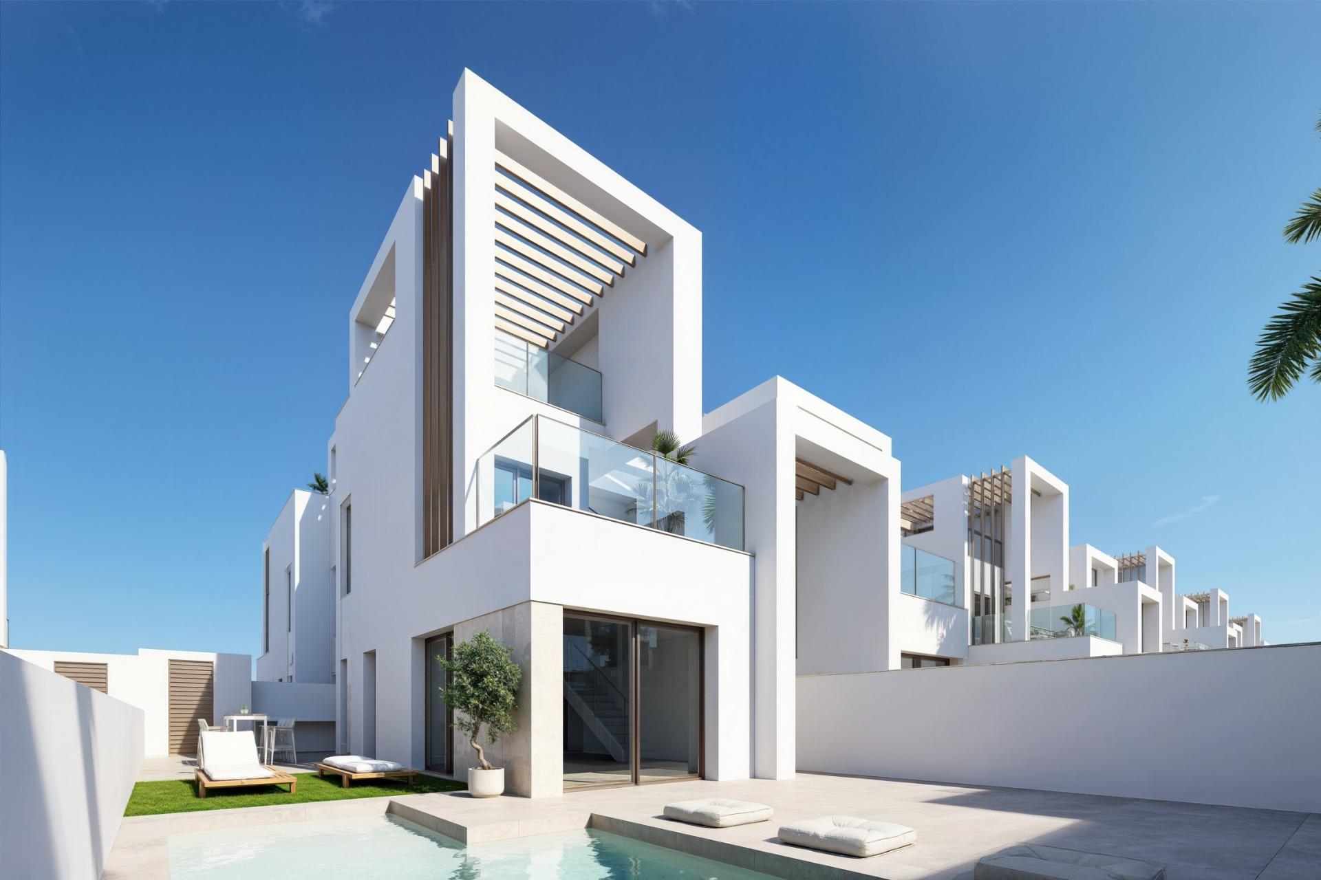New build villas with private pool at serena golf-los alcazares