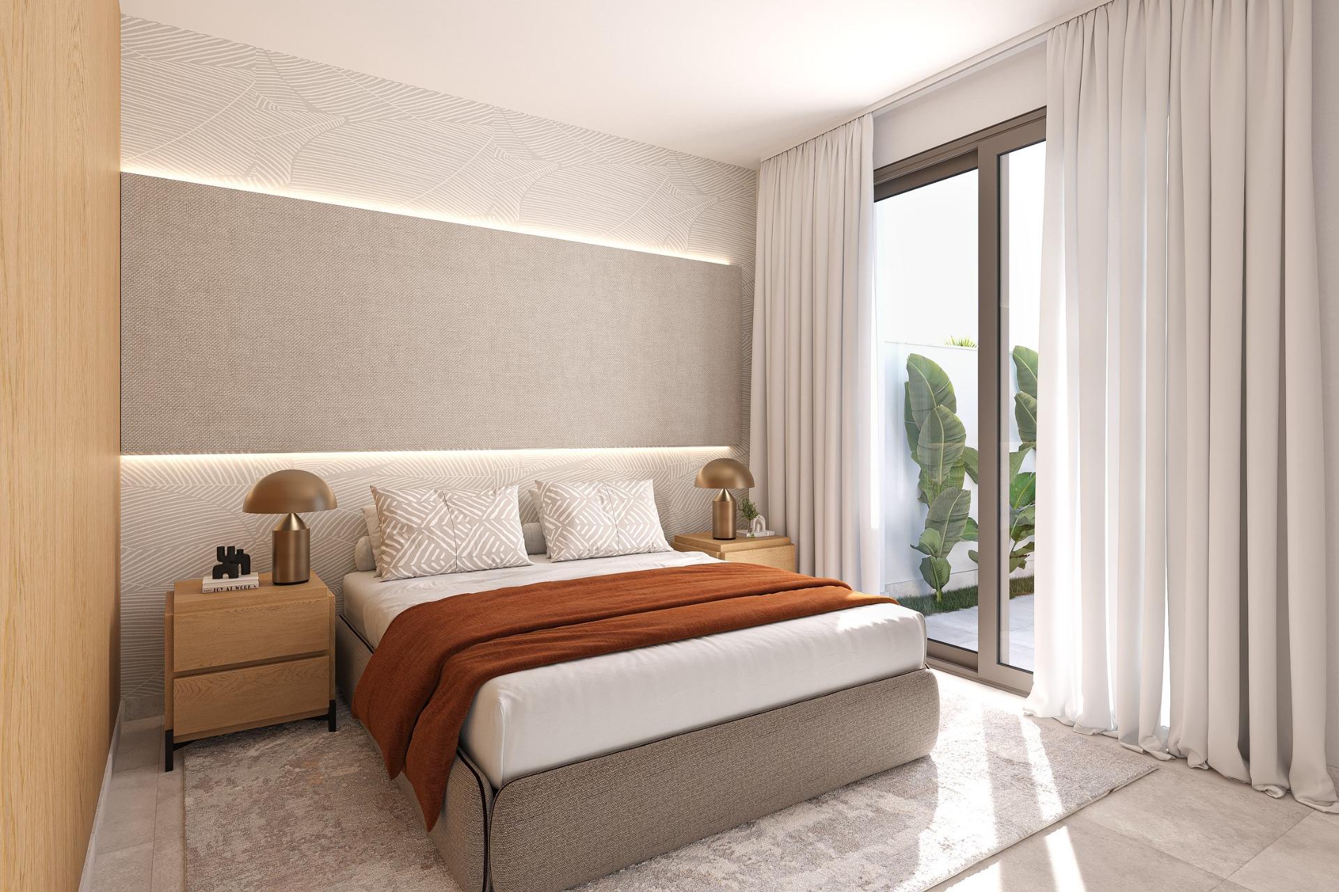 Modern one level villas with private pool and solarium in el jimenado murcia