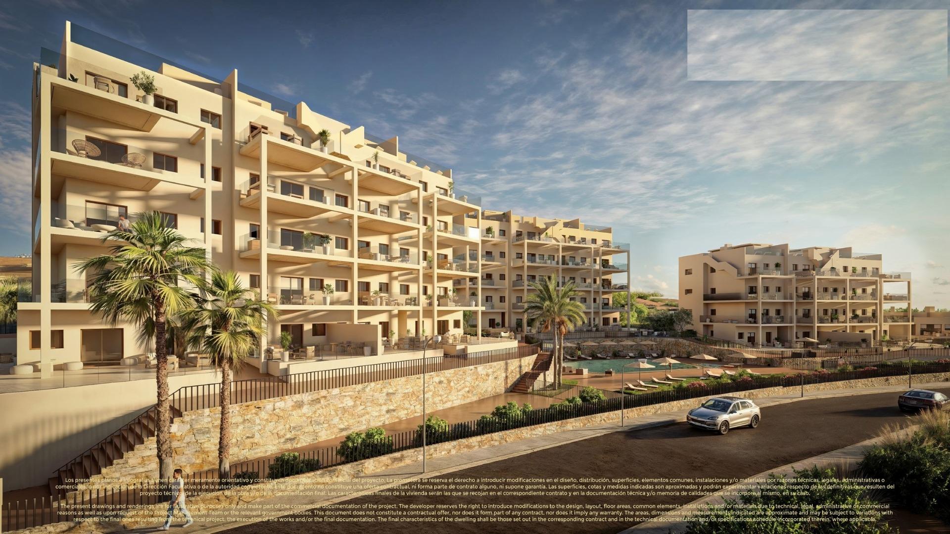 New build apartments and semi detached villas in corvera hills golf-murcia