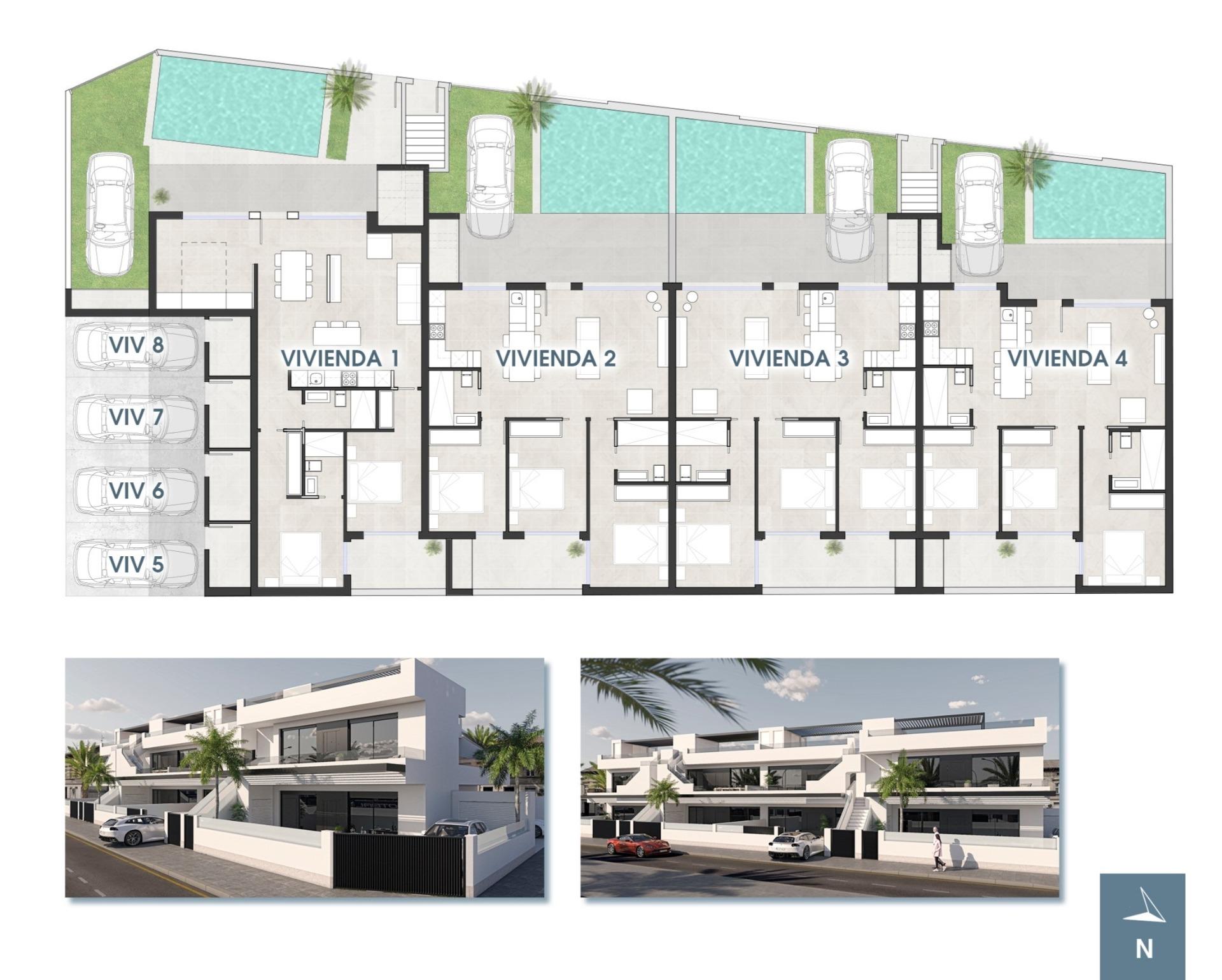 New build bungalow apartments in san pedro del pinatar