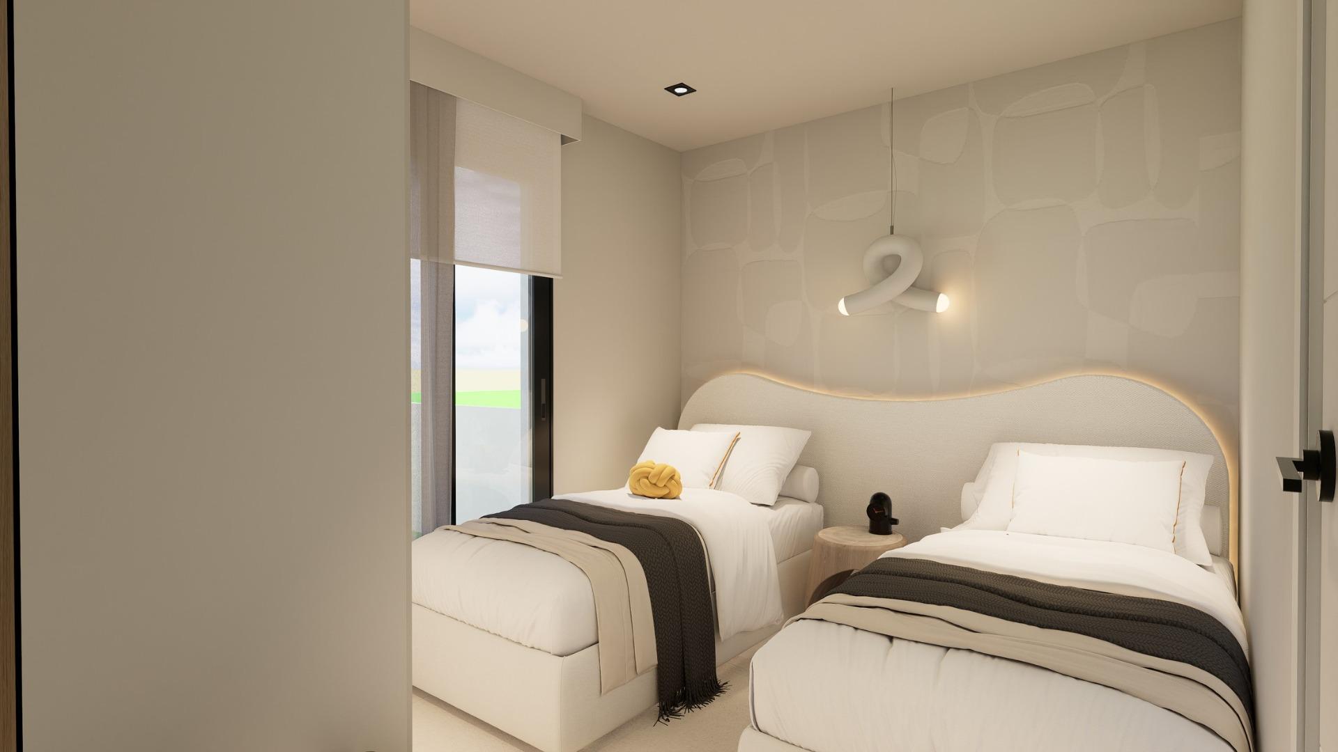 New build bungalows with garden or solarium near the beach in pilar de la horadada