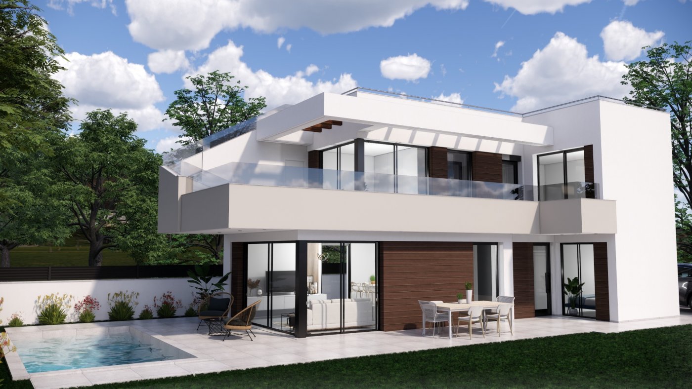 New build villas in pilar de la horadada on the golf course