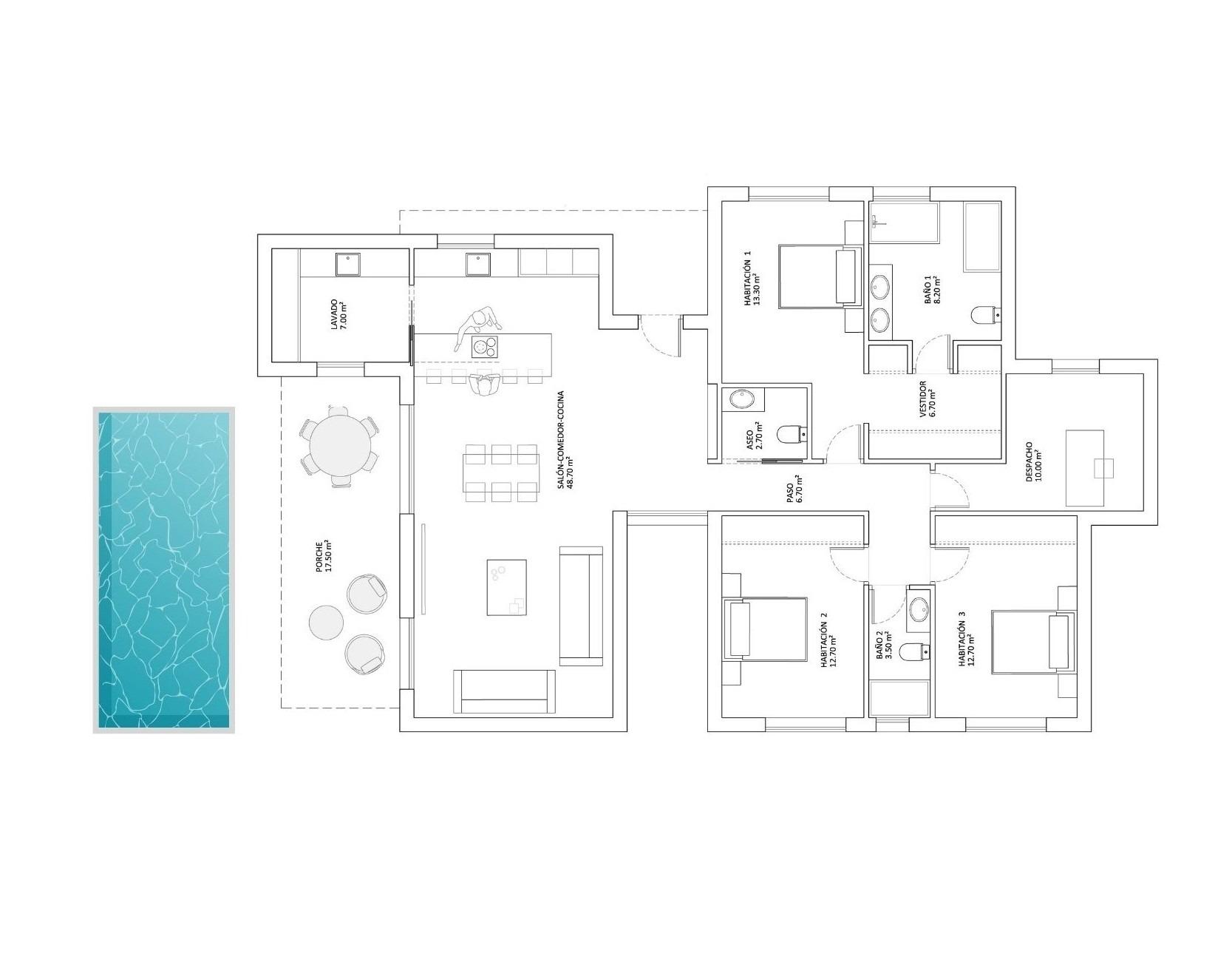 Newly built villas with private pool in monforte del cid