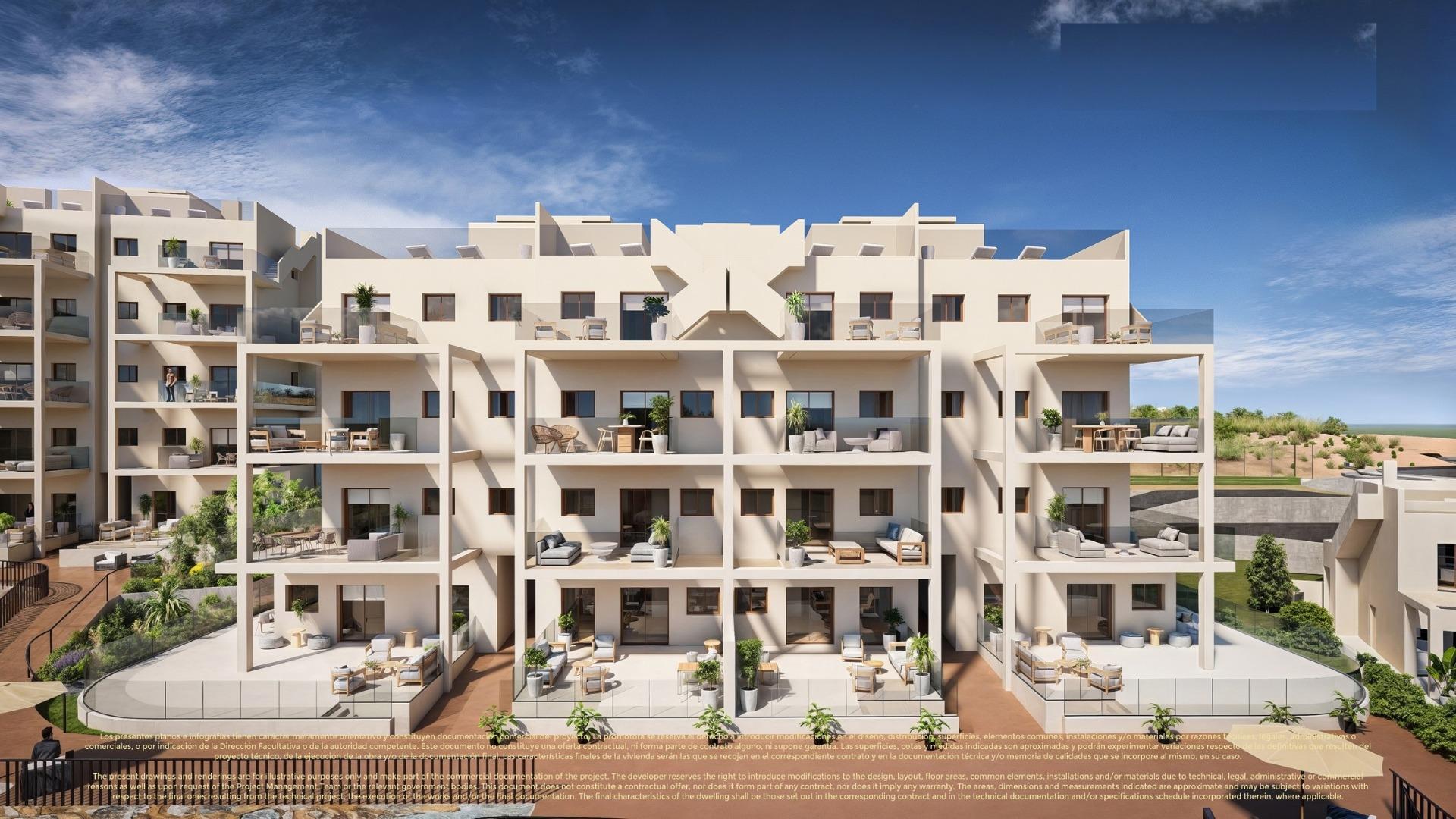 New build apartments and semi detached villas in corvera hills golf-murcia