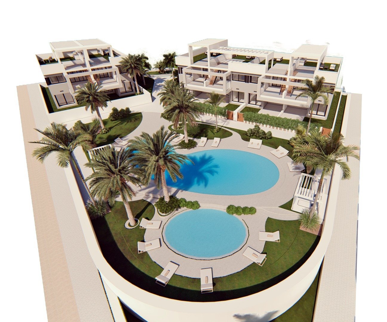 New build residential of bungalow apartments in los balcones