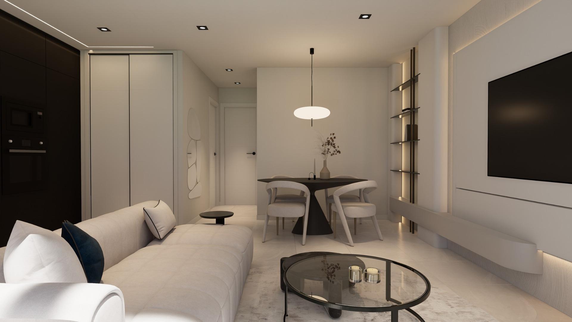 New build bungalows with garden or solarium near the beach in pilar de la horadada