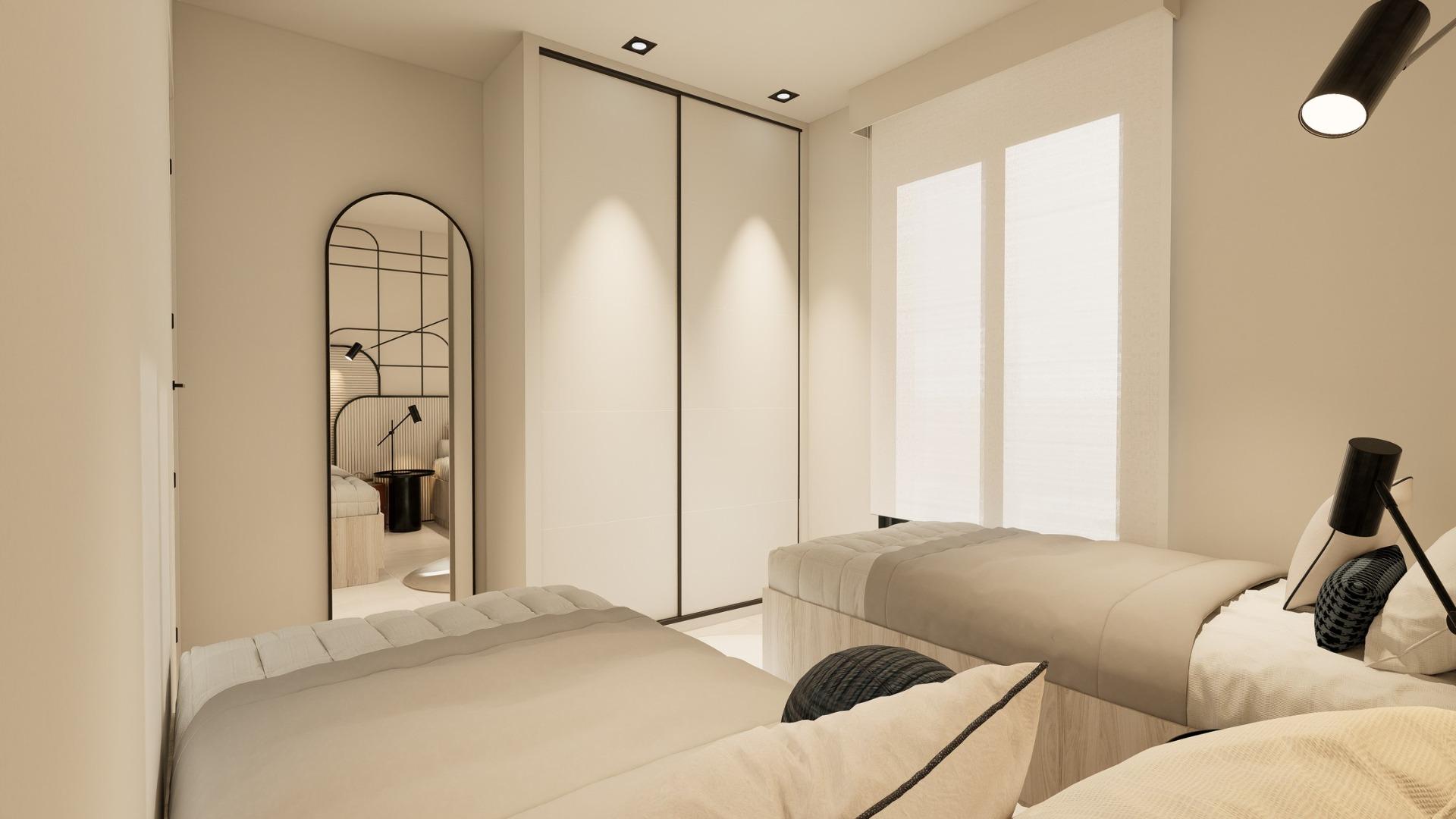 New build bungalows with garden or solarium near the beach in pilar de la horadada