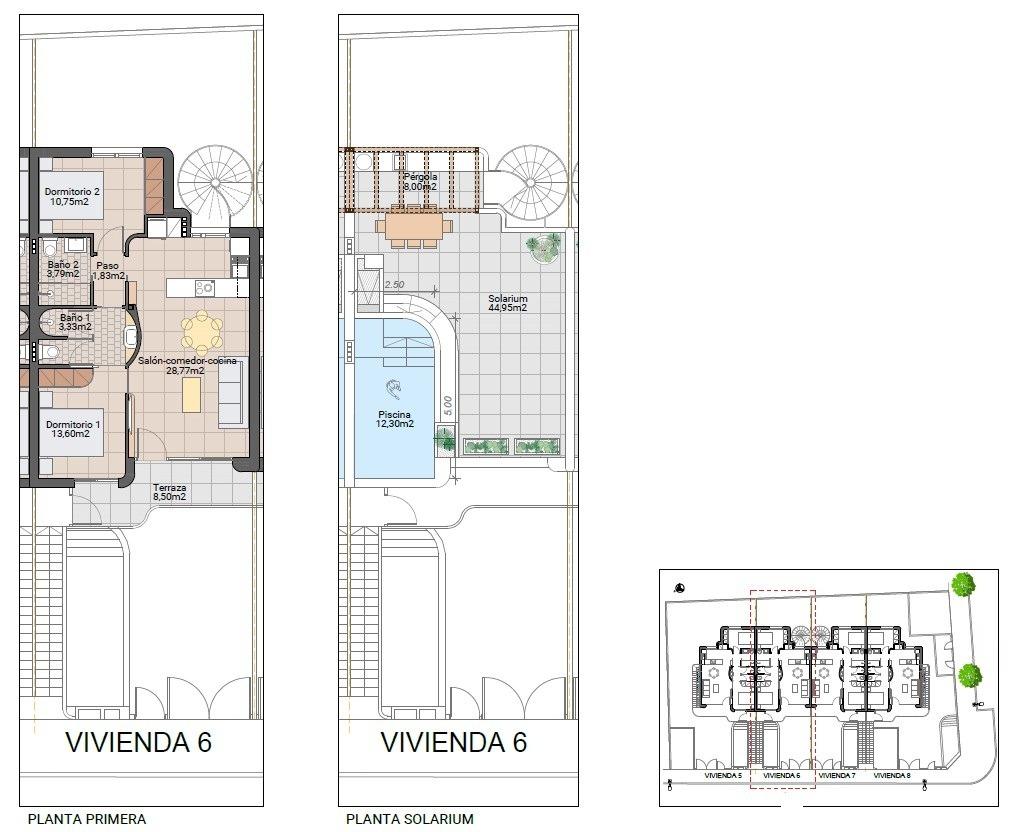 Exclusive new build bungalows with private pool in pilar de la horadada