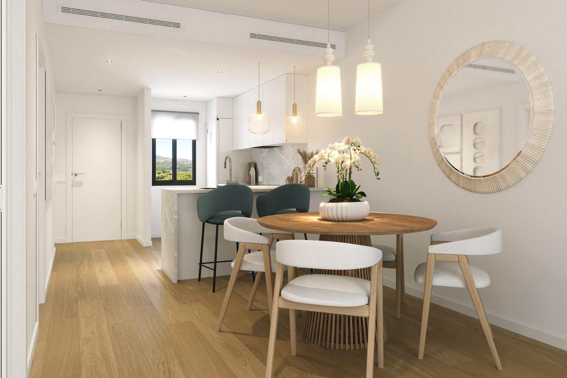 New build apartments with open views in alfaz del pi