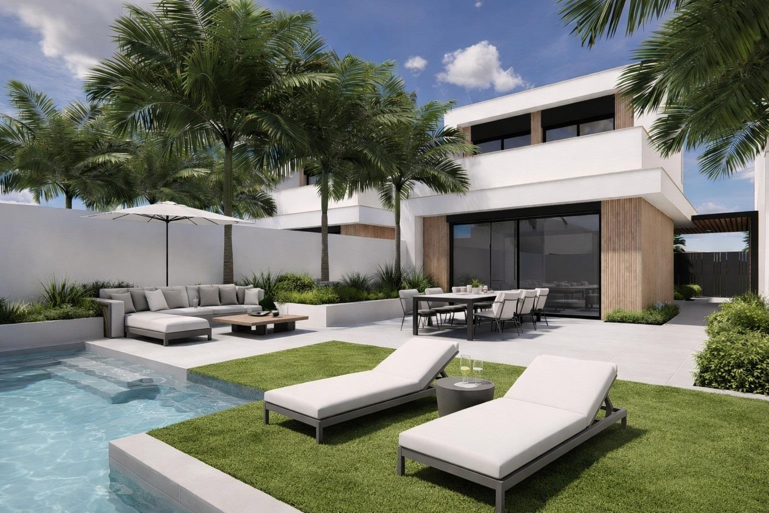 New build villas with private pool near la serena golf in los alcazares