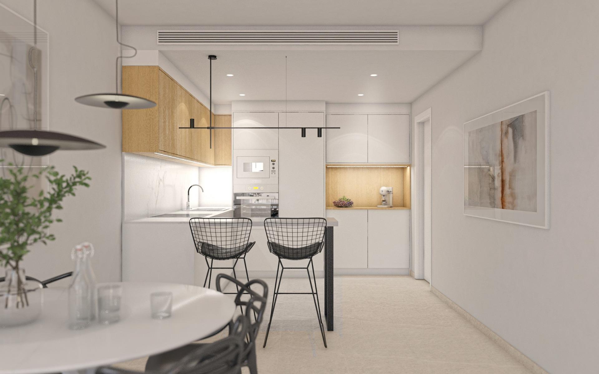 Modern apartments with comunal pool near the beach in san pedro del pinatar