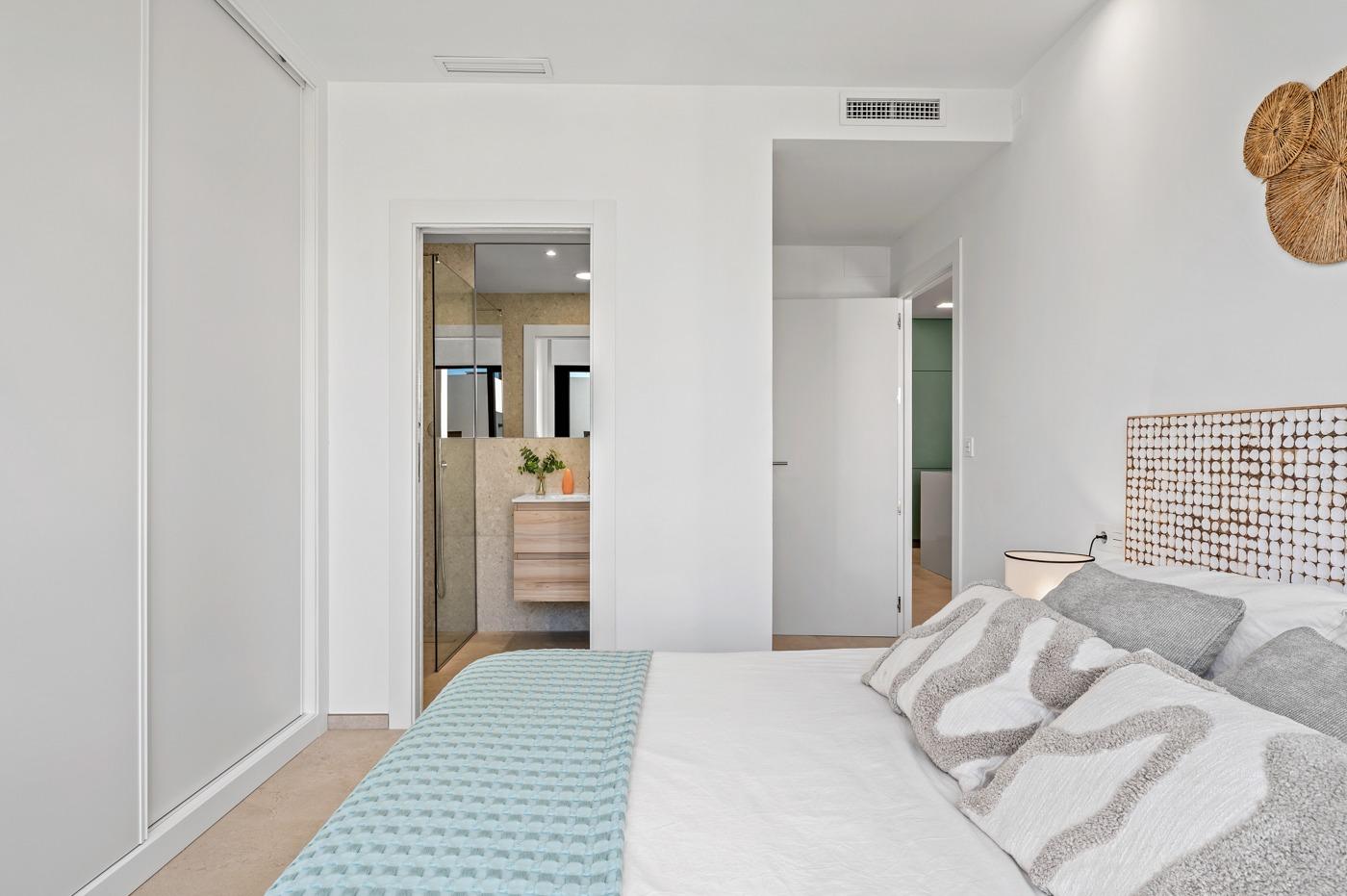 New build apartments and villas frontline golf in los alcazares costa calida