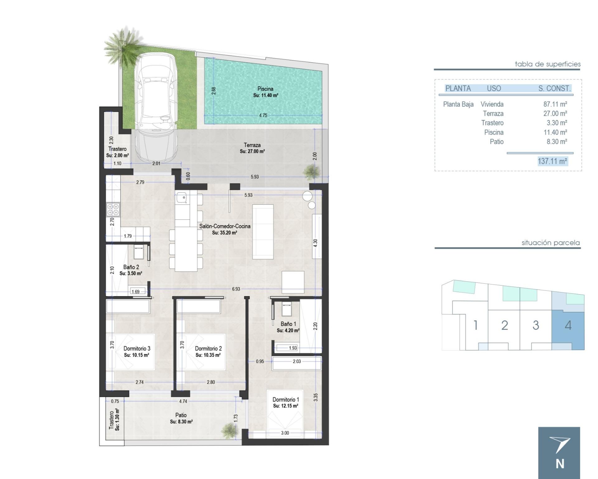 New build bungalow apartments in san pedro del pinatar