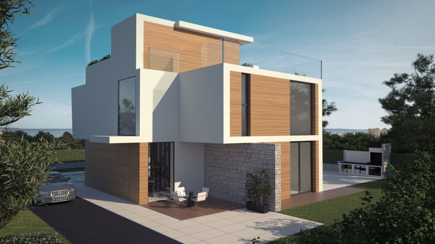 New construction villas 250 m from the beach in campoamor