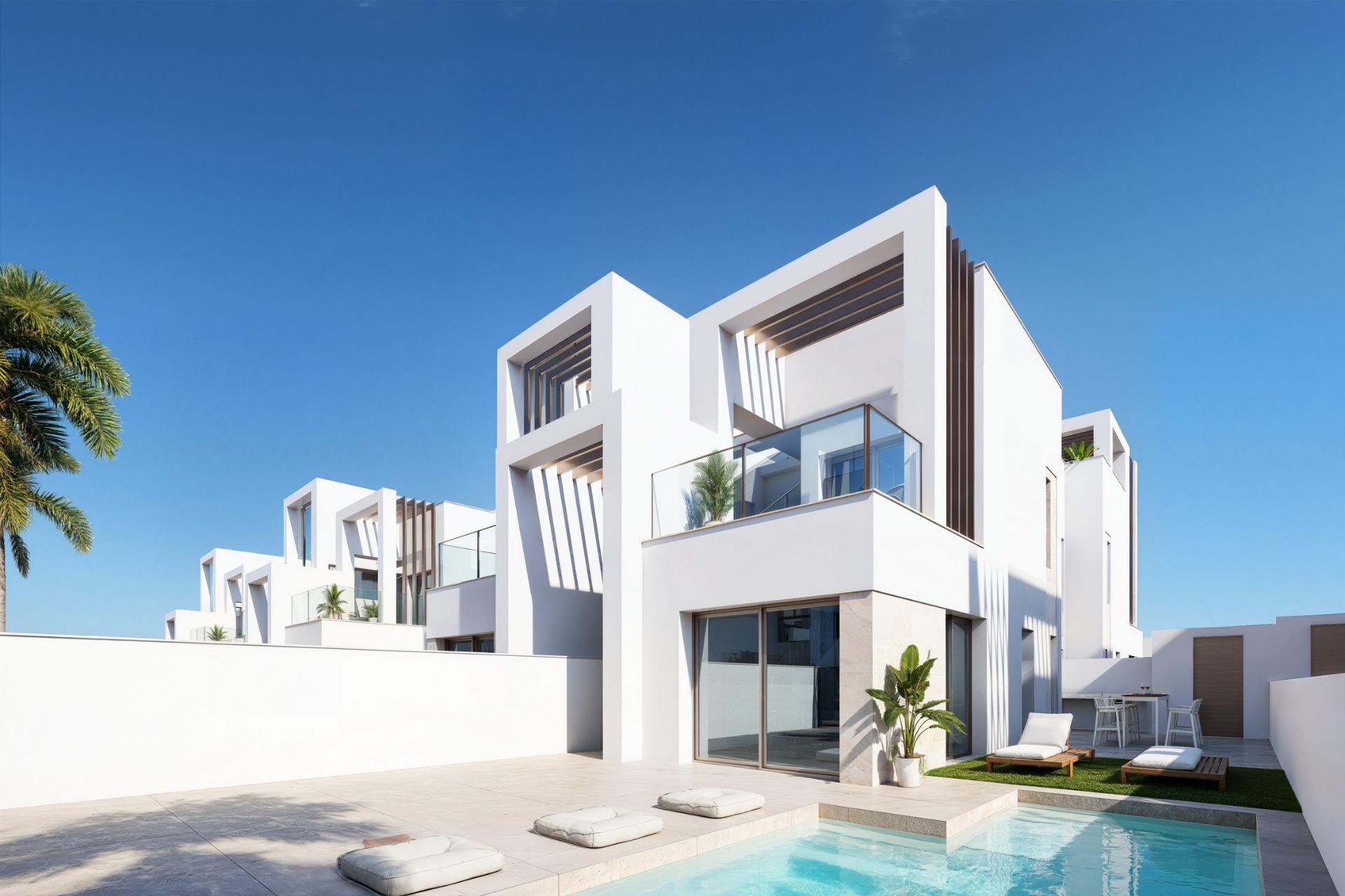 New build villas with private pool at serena golf-los alcazares
