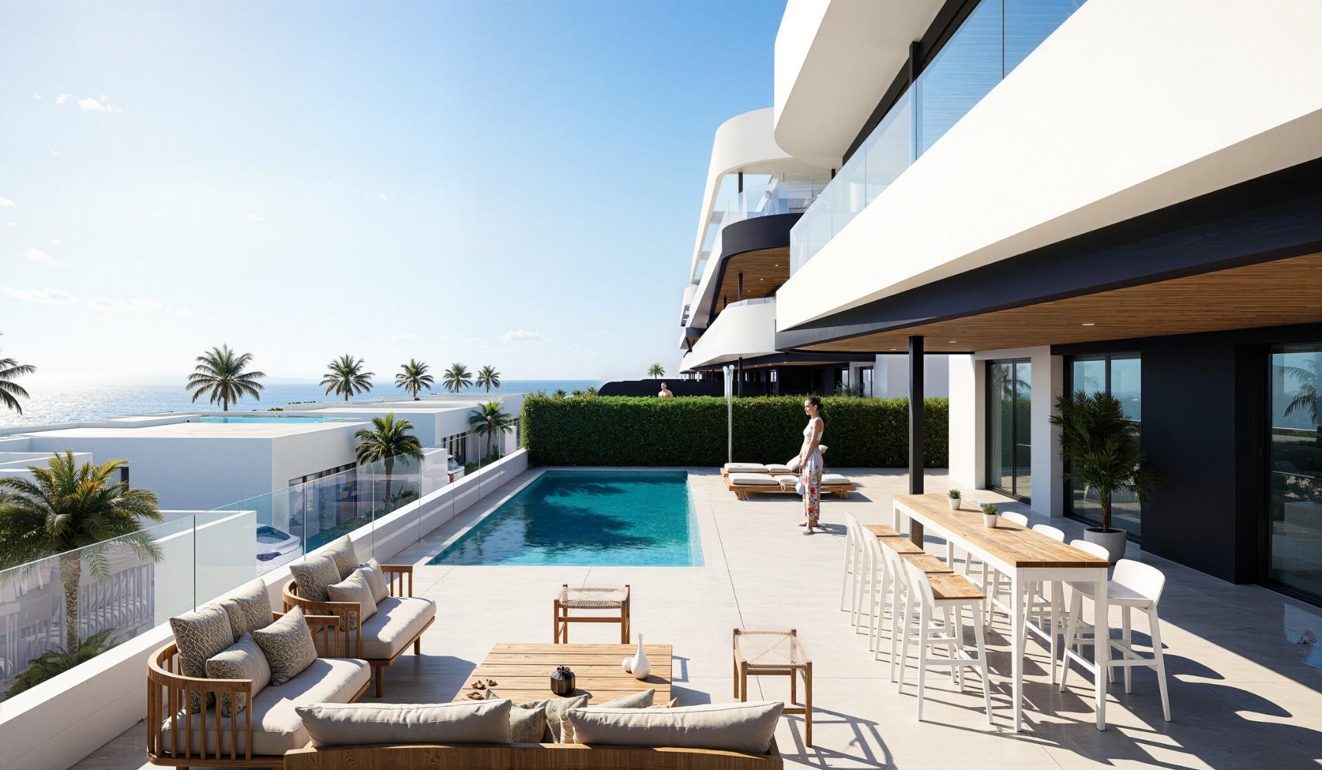 New build golf front apartments and villas in la serena golf los alcazares