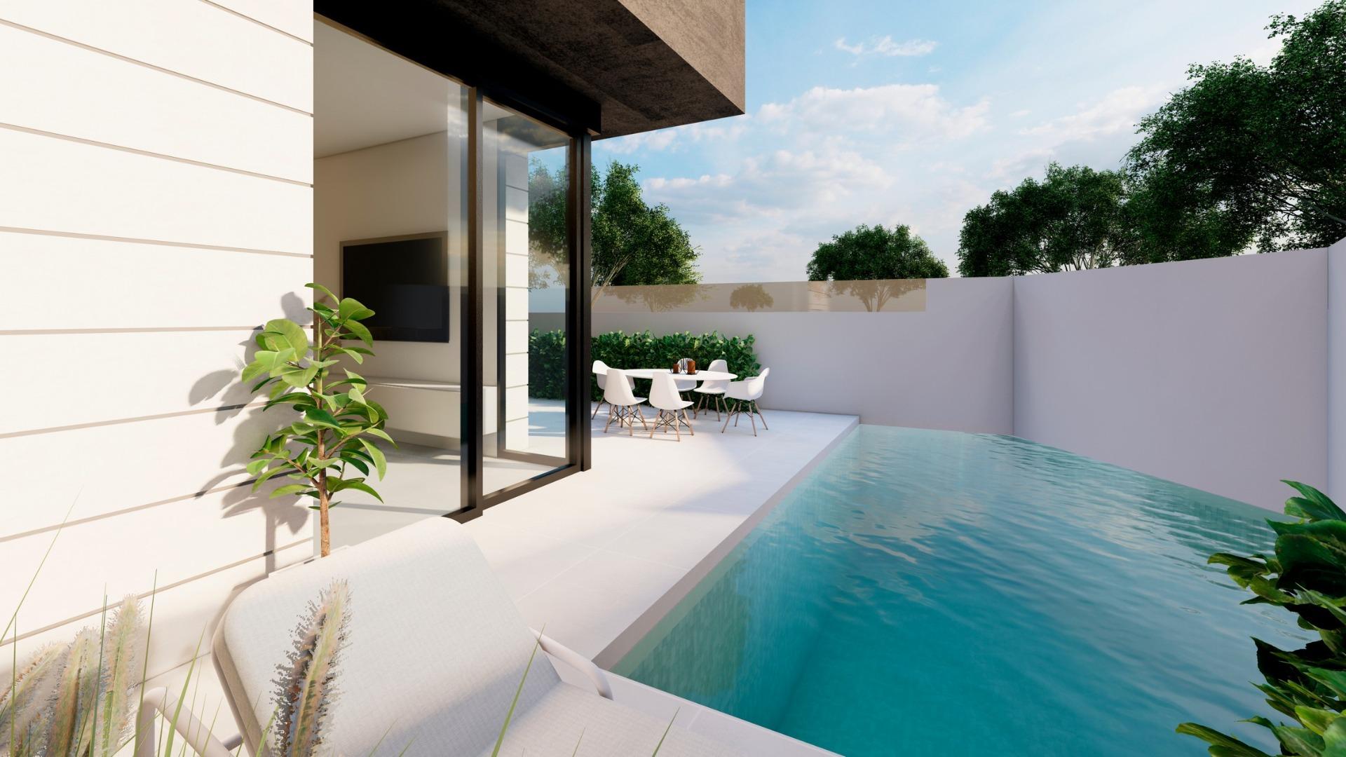 Exclusive new build bungalows with private pool in pilar de la horadada