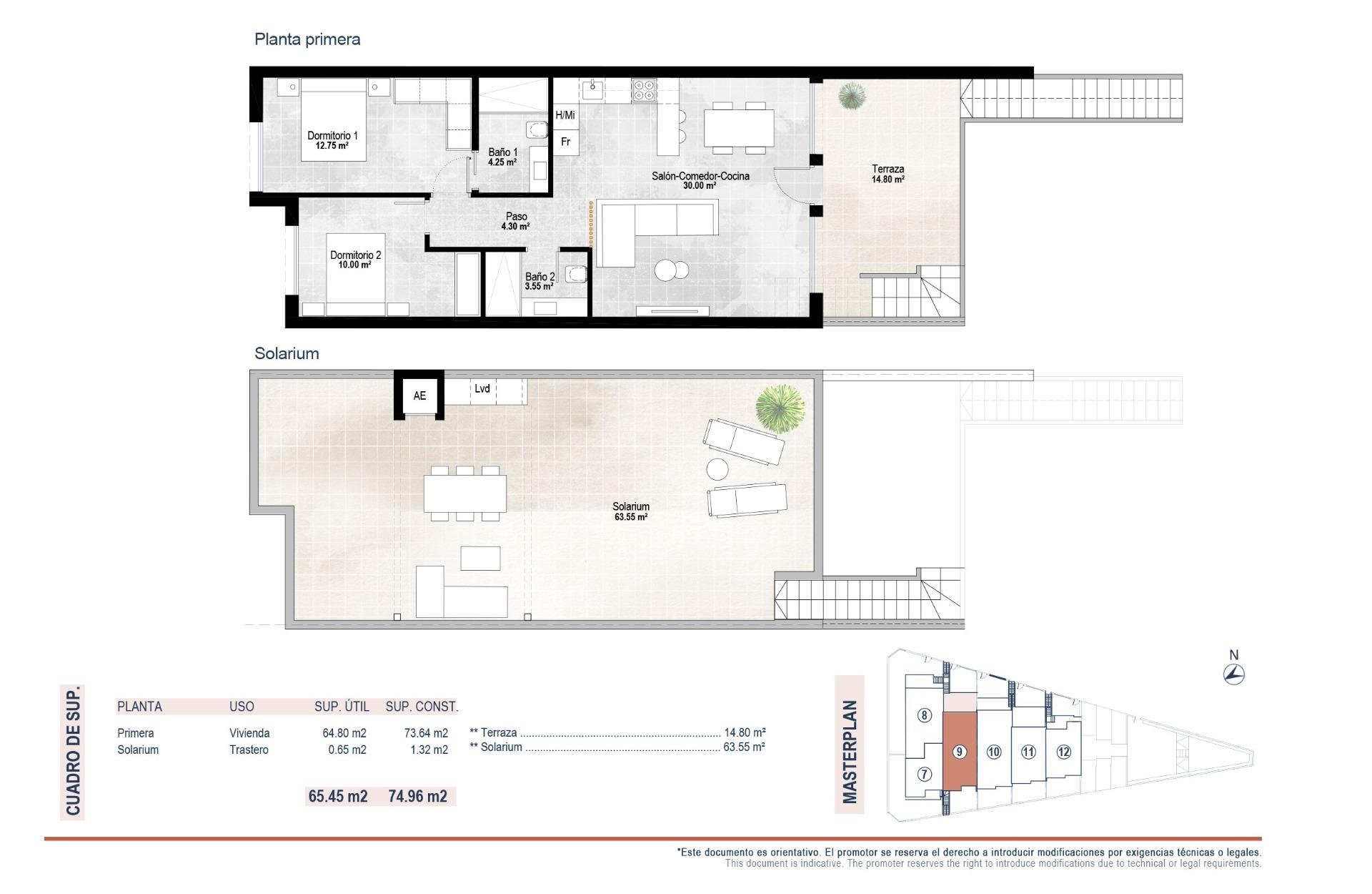 Modern apartments with comunal pool near the beach in san pedro del pinatar