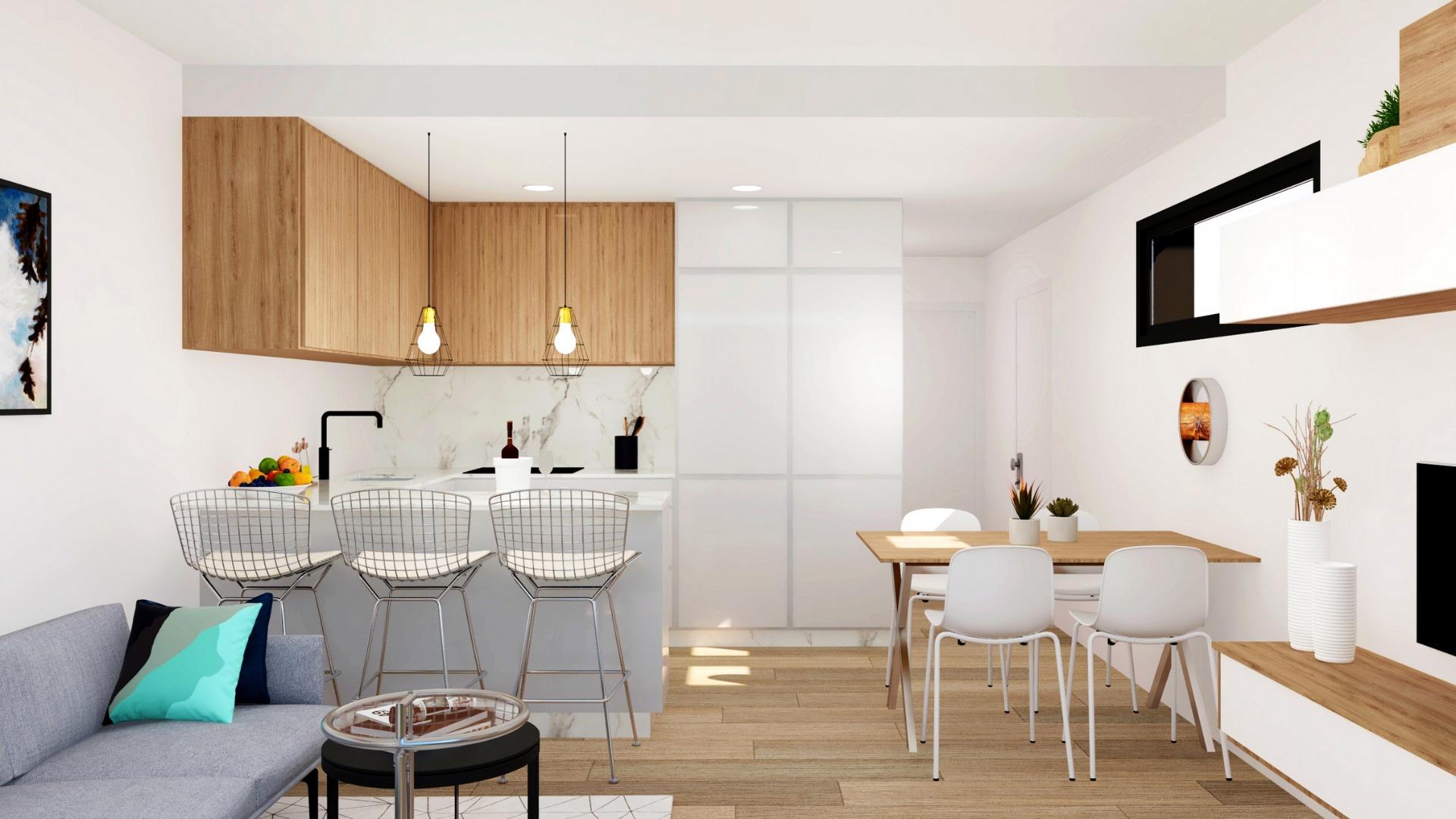 Modern semi-detached villas with private pool near the sea in santiago de la ribera