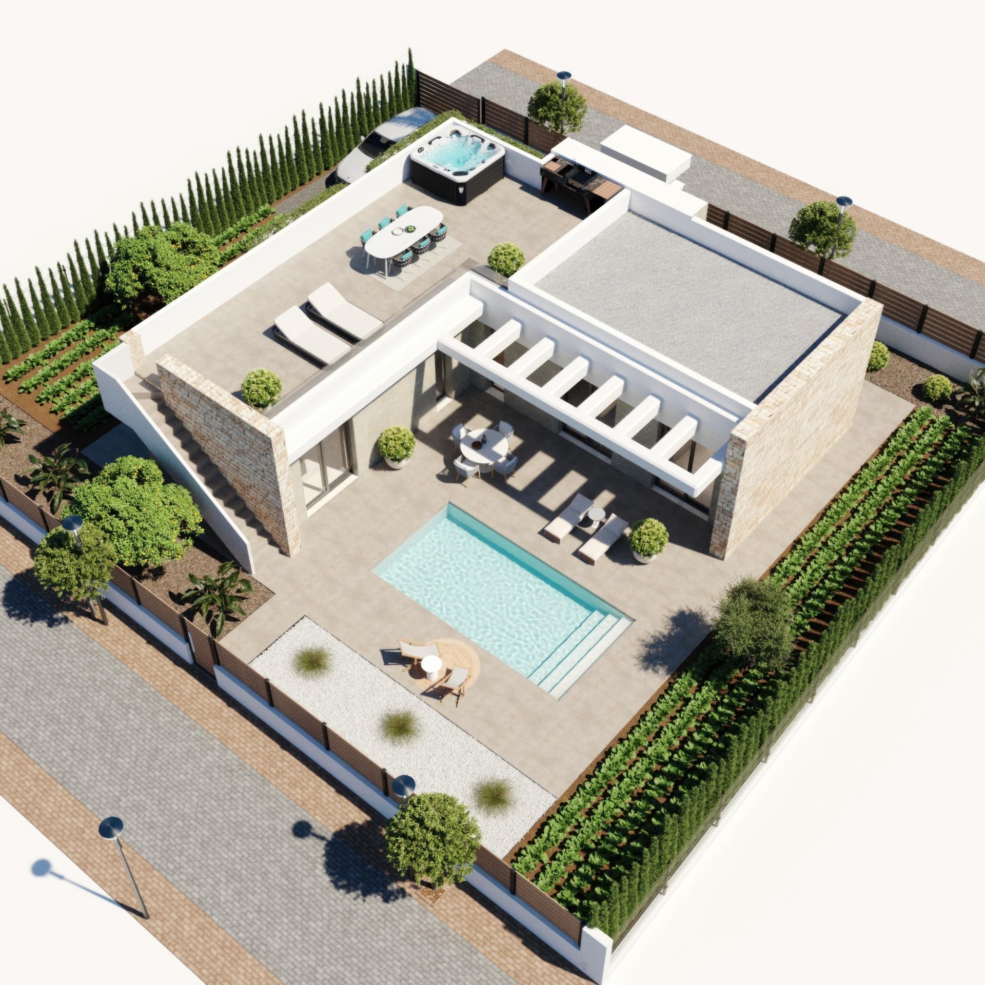 New build villas in hacienda del Álamo golf resort, murcia