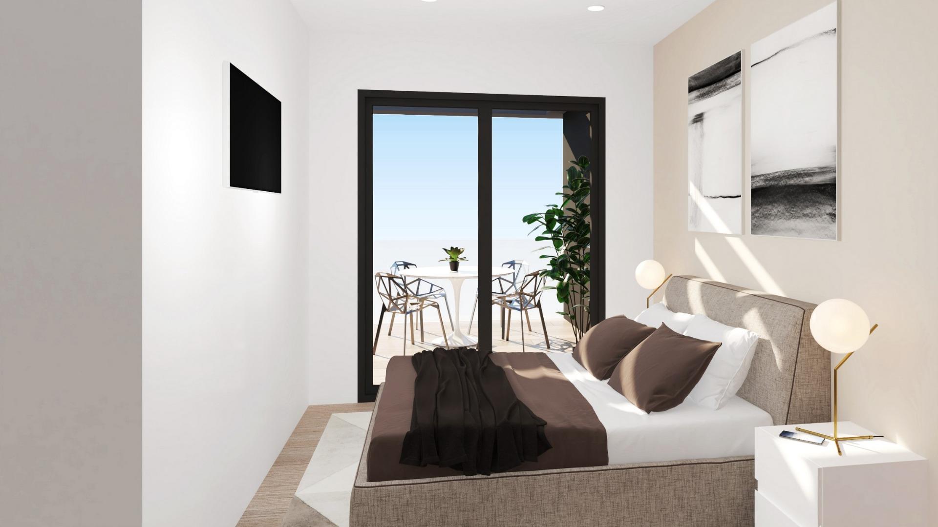 Modern semi-detached villas with private pool near the sea in santiago de la ribera