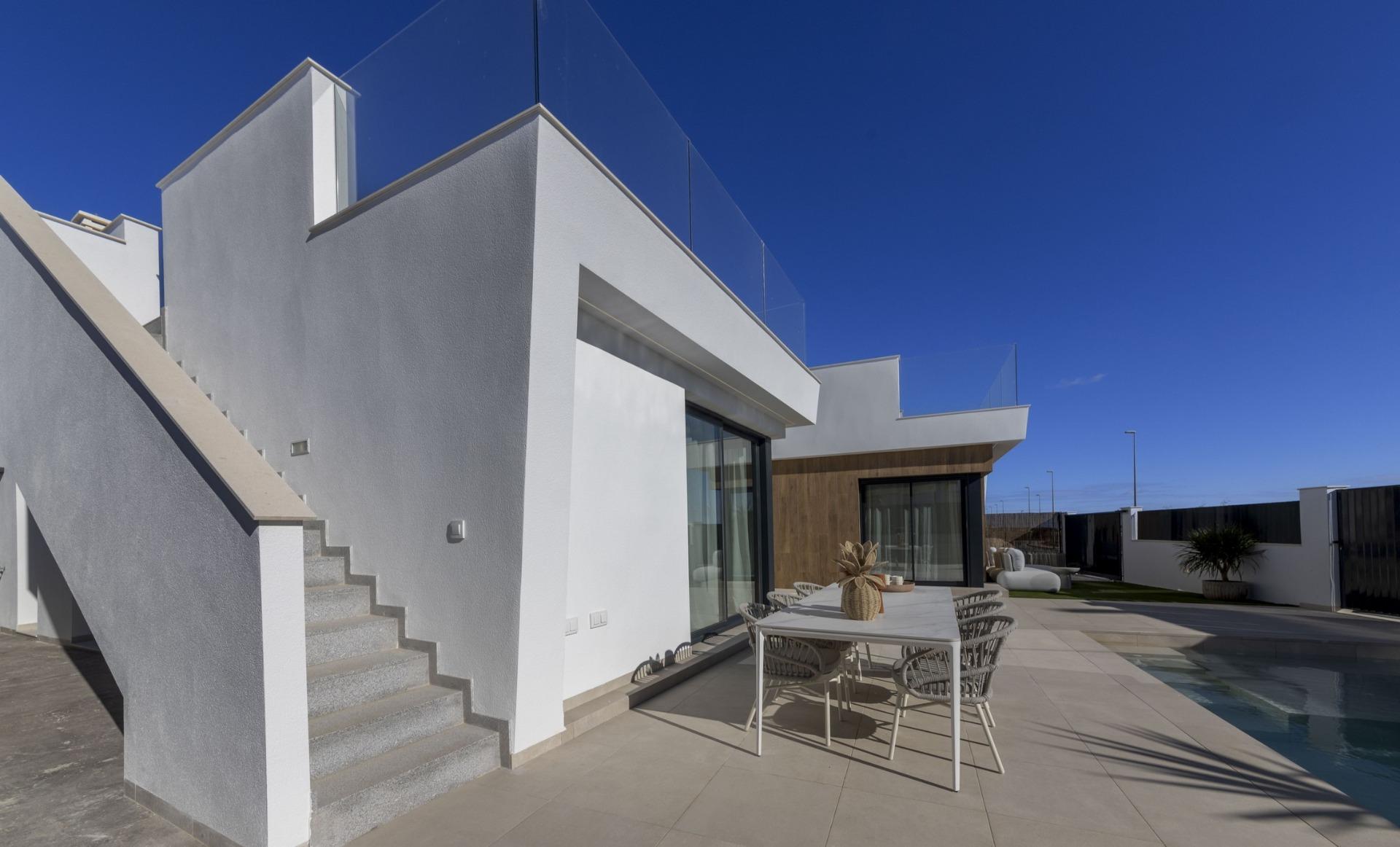 New build villas in altaona golf resort murcia with private pool and mountain views