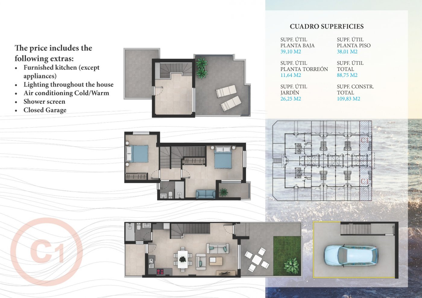 Beautiful townhouses in la manga