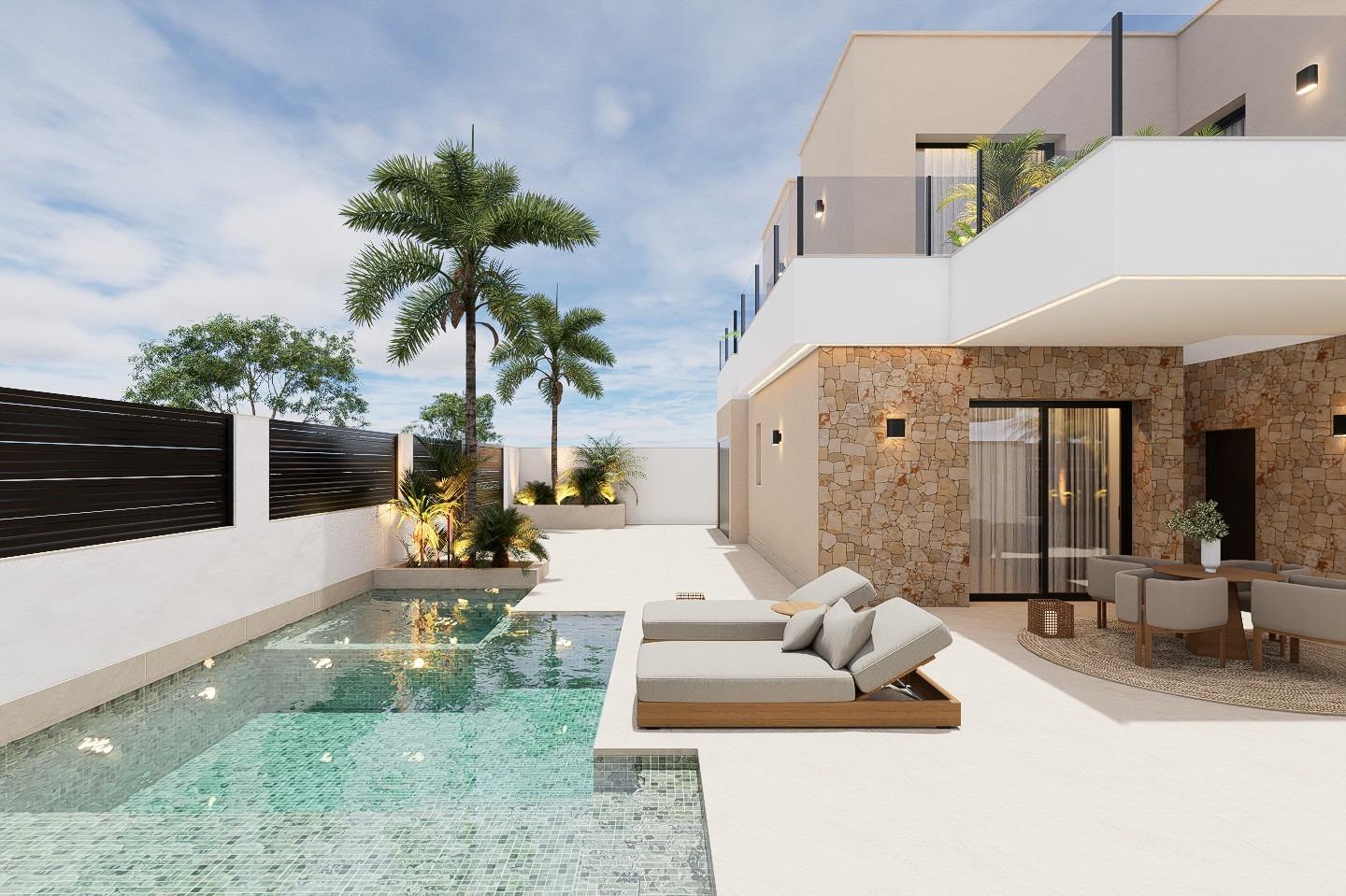 New build luxury villas for sale in san pedro del pinatar near the mar menor