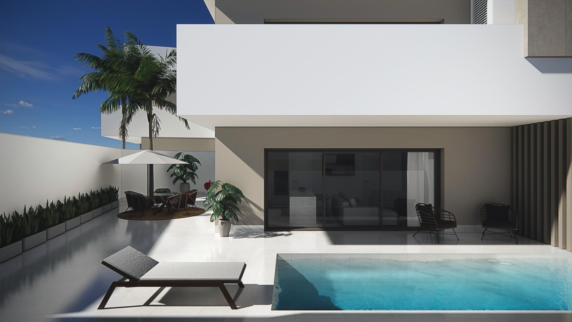 New build bungalows for sale in pilar de la horadada 3 km from beach
