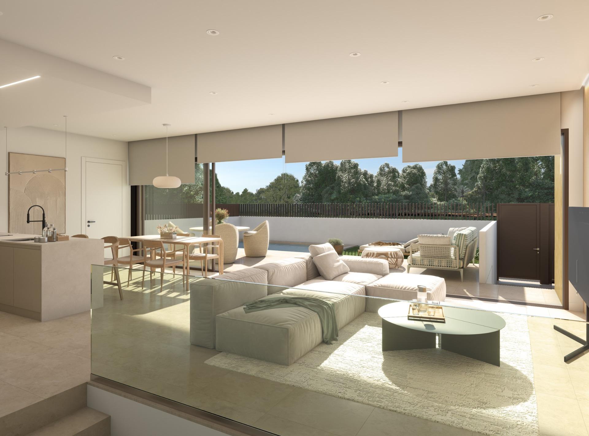 New build corner quad villas with private pool in dolores, alicante