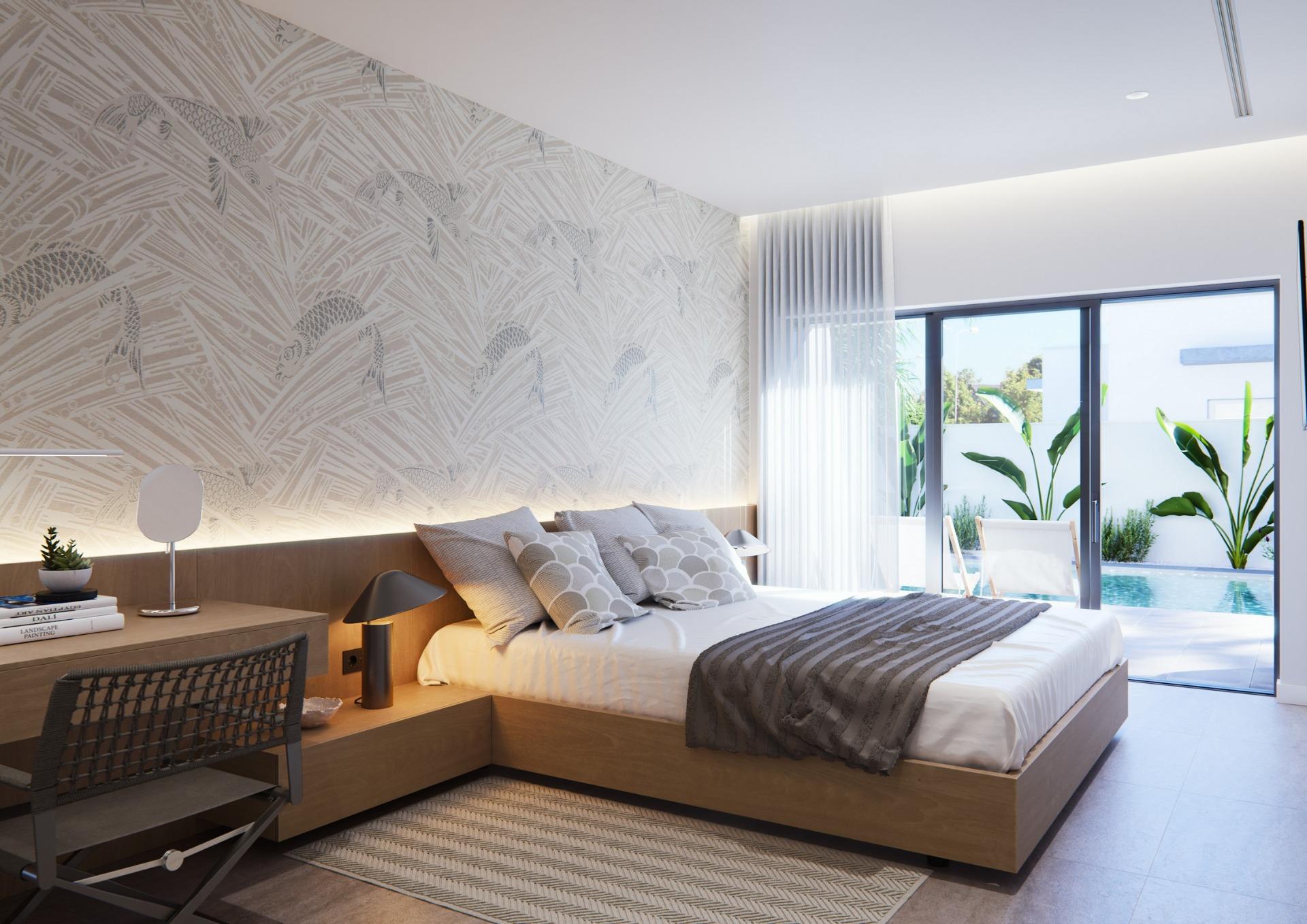New built villa on a floor