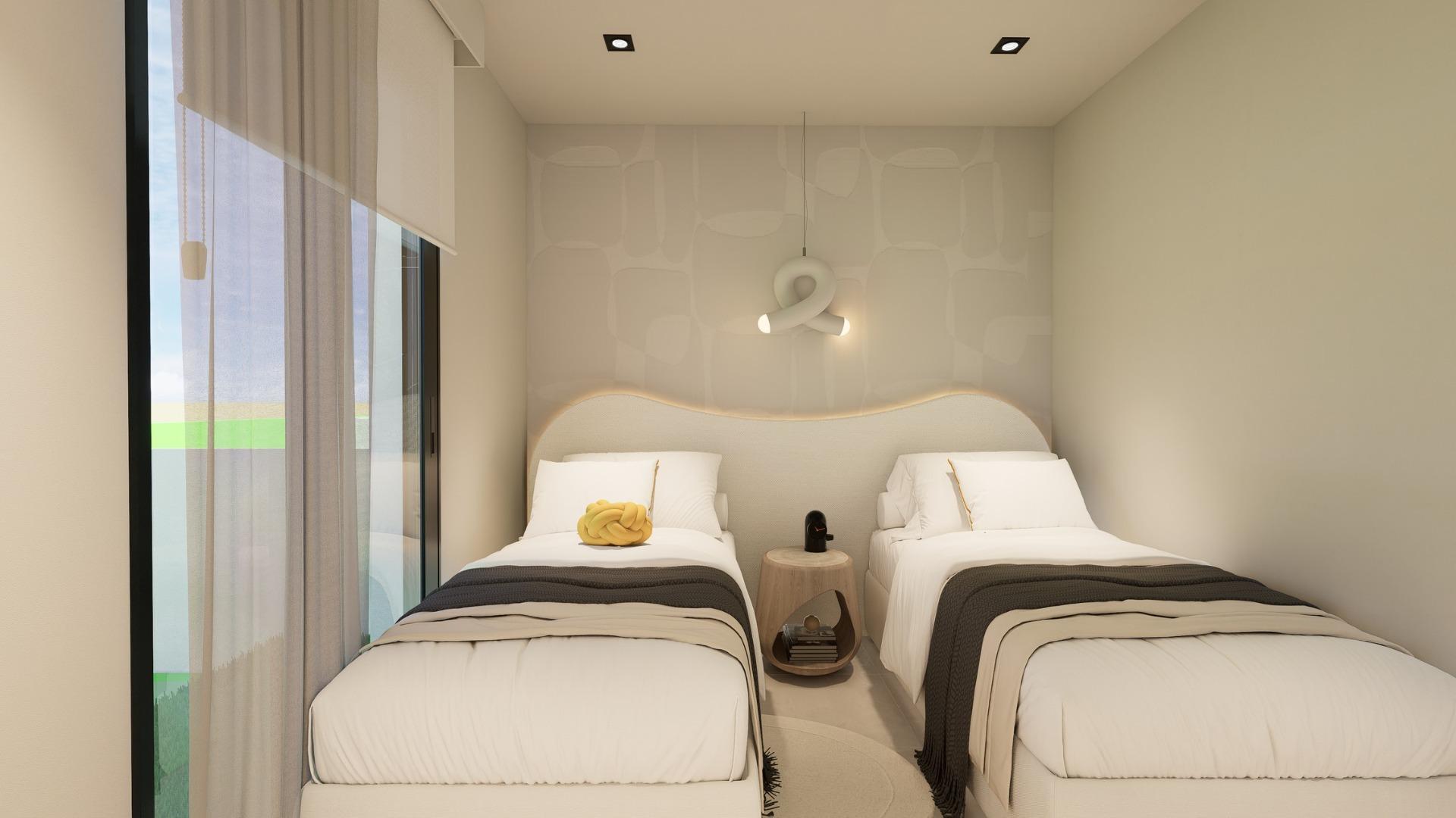 New build bungalows with garden or solarium near the beach in pilar de la horadada
