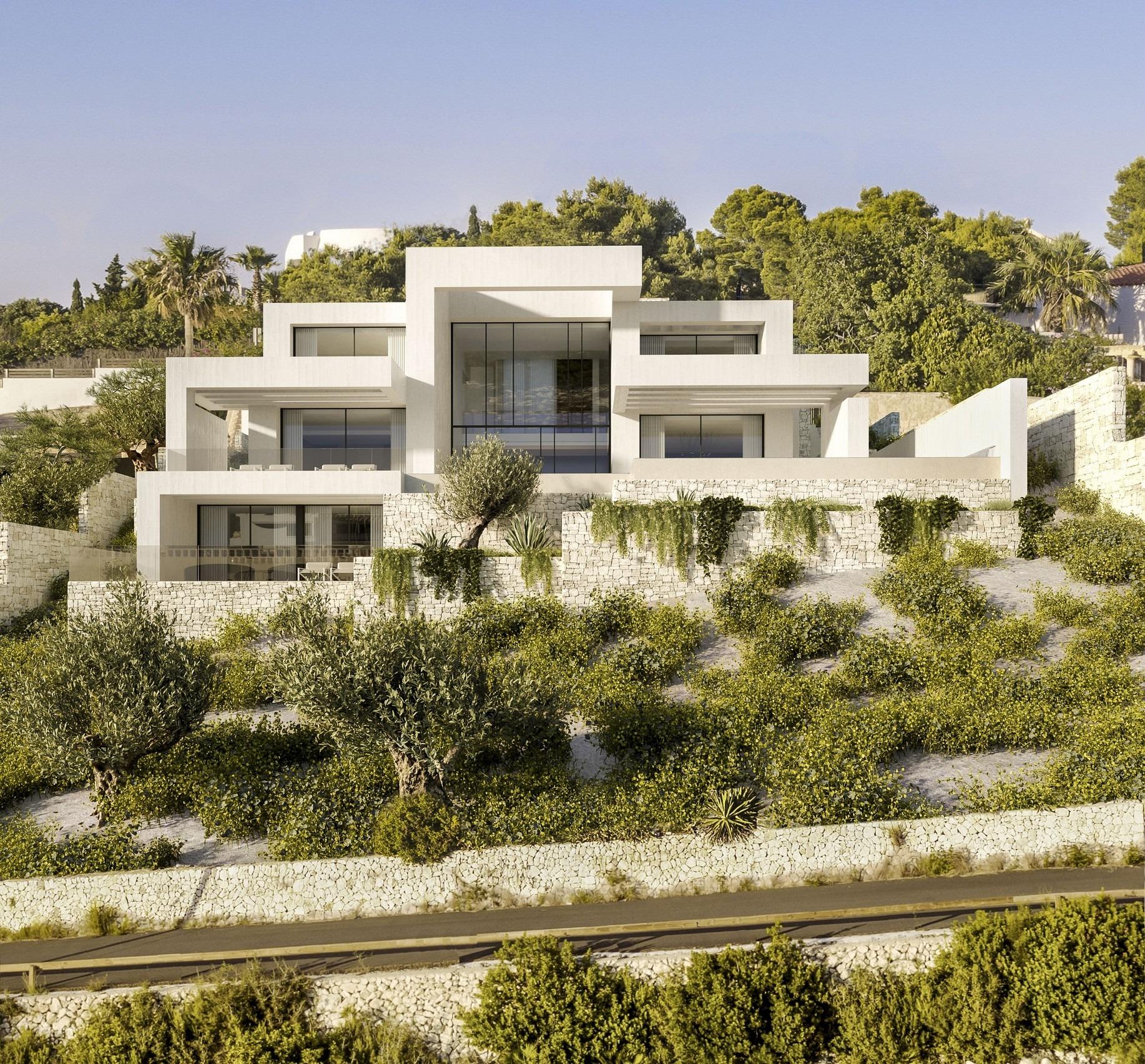 Luxury new build villa with sea views near granadella beach in javea
