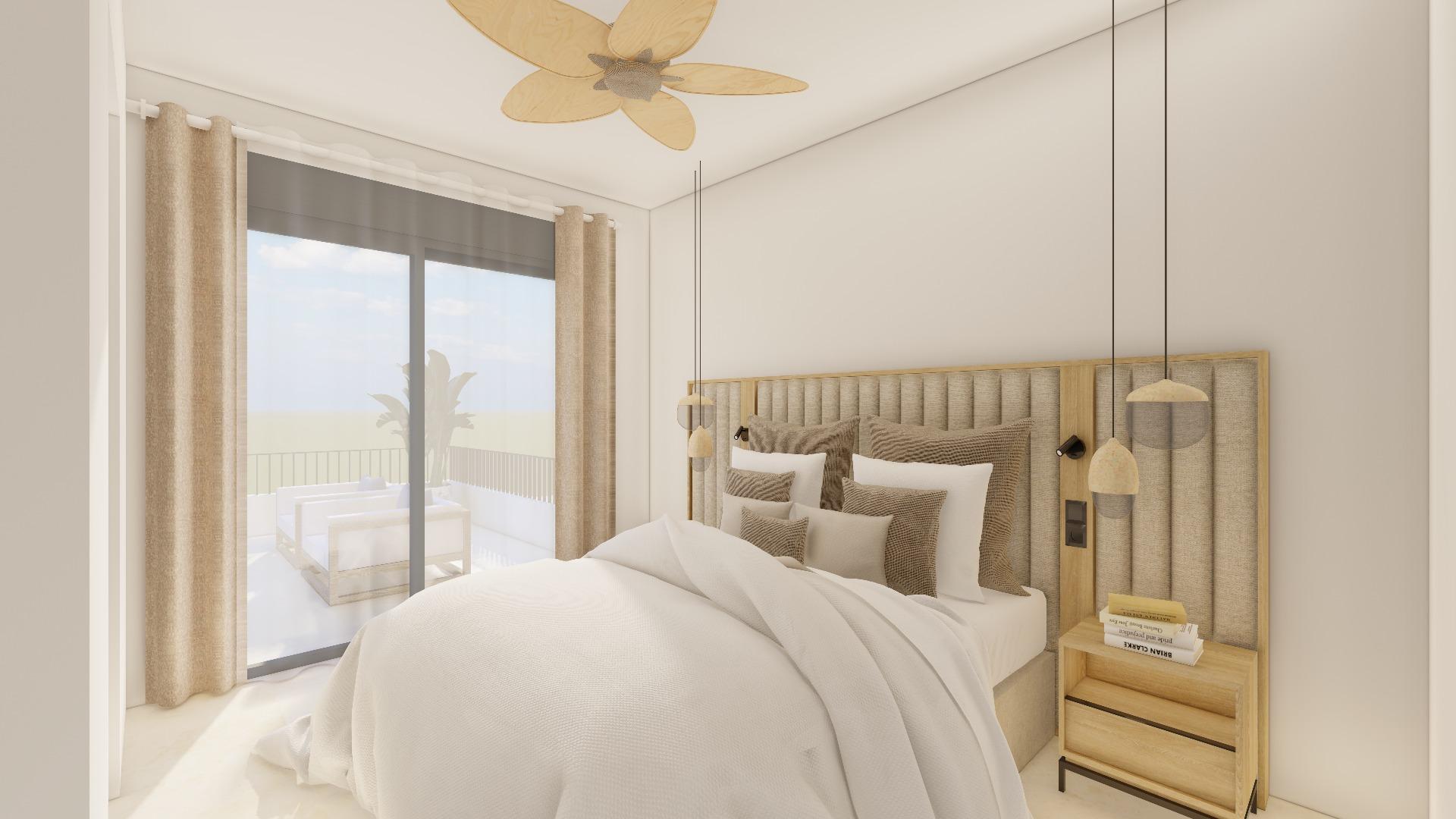 Modern semi-detached villas with private pool near the sea in santiago de la ribera