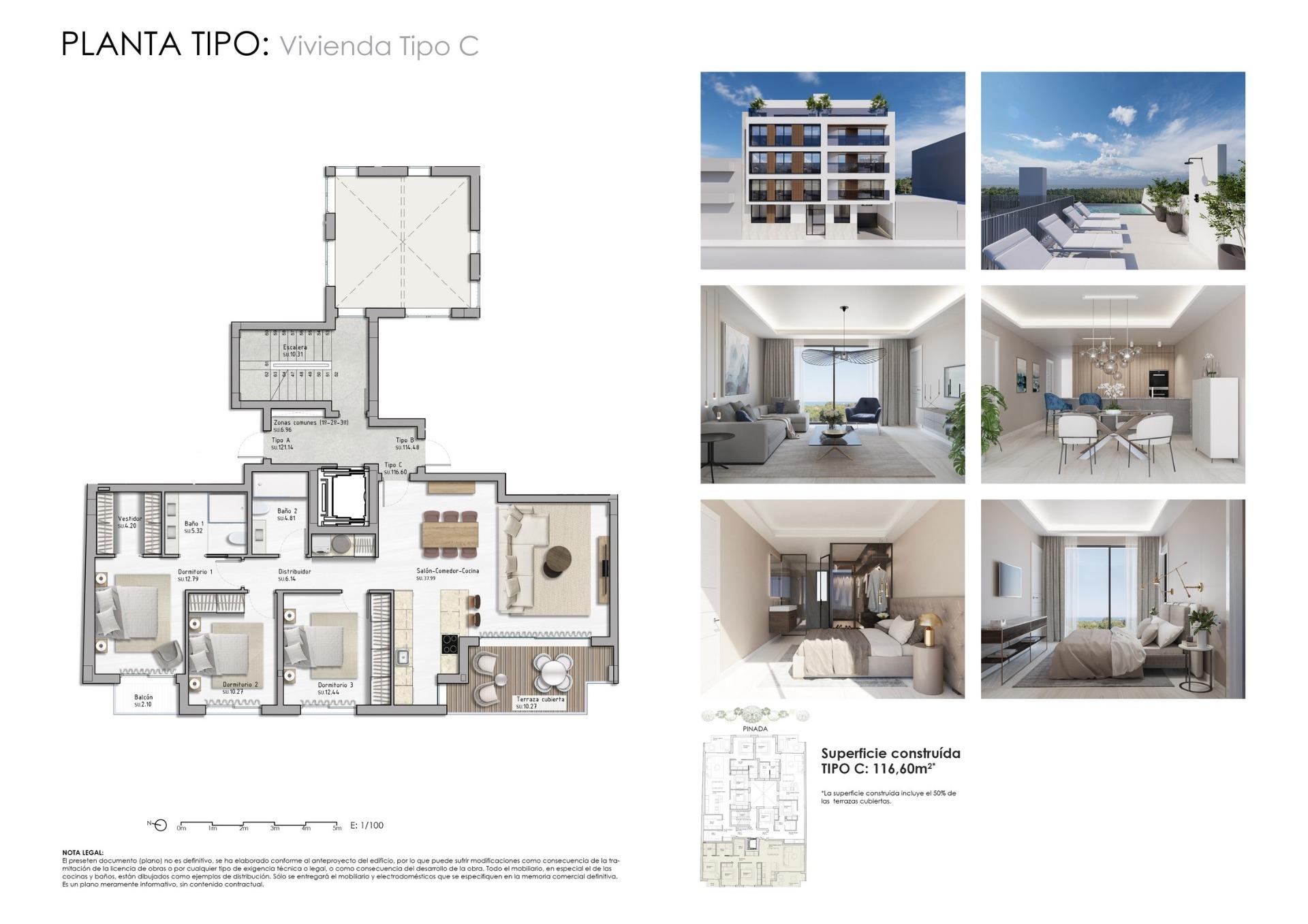 Modern new build apartments in the center of guardamar del segura