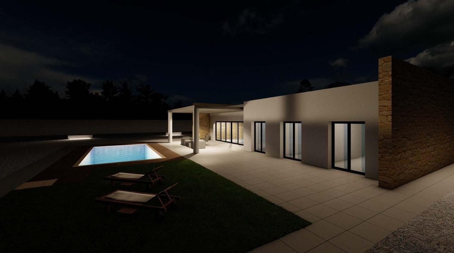 Modern newly built villa on a large rural plot near pinoso