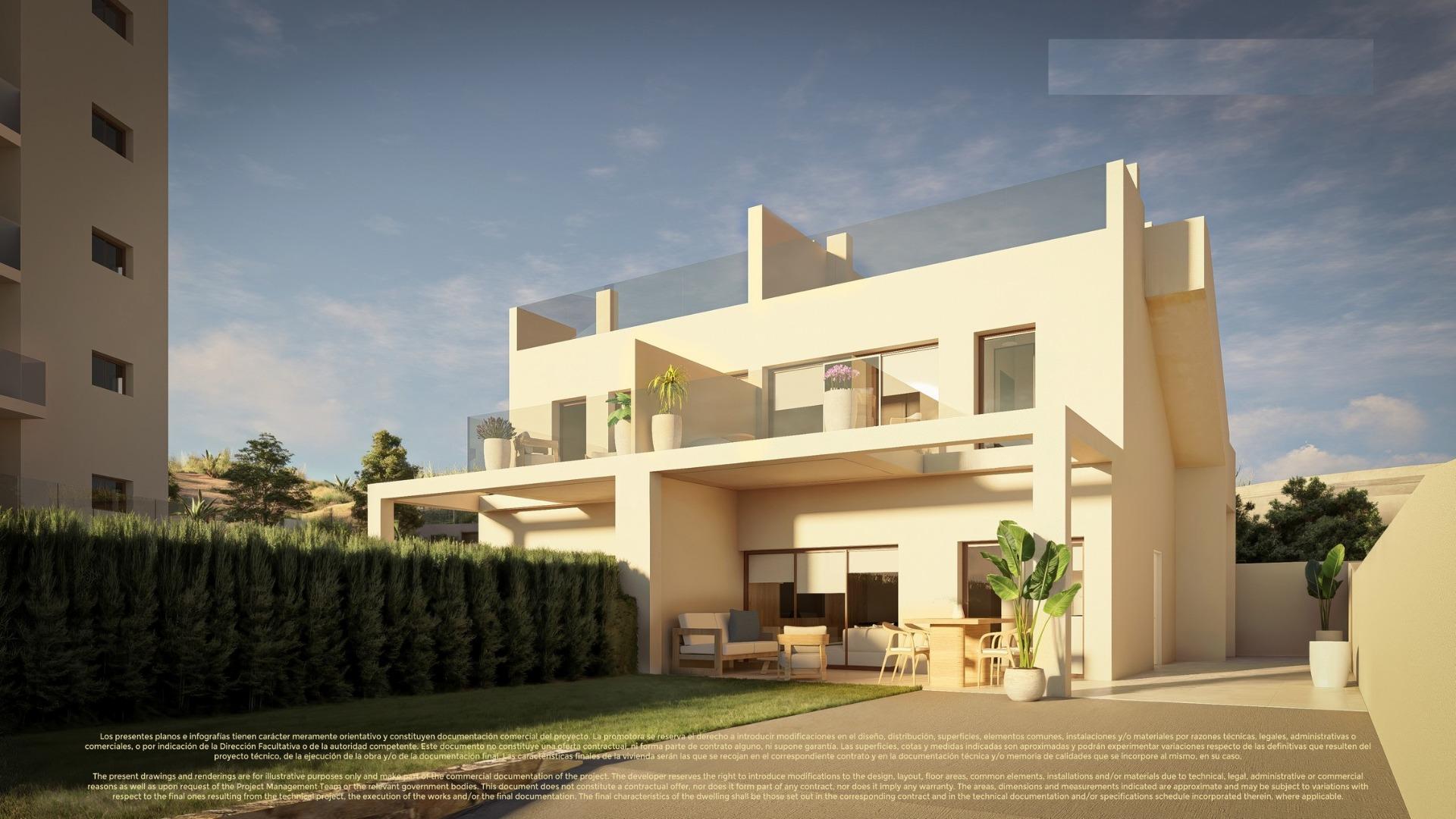 New build apartments and semi detached villas in corvera hills golf-murcia