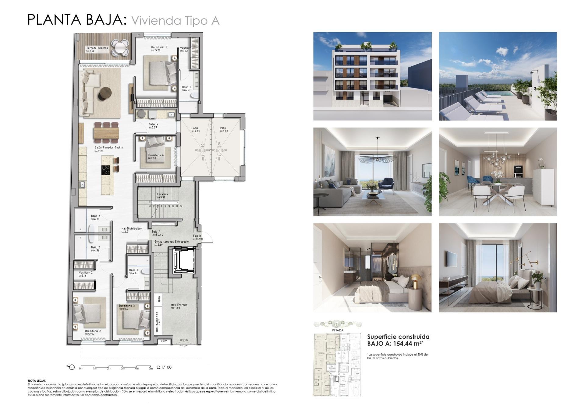 Modern new build apartments in the center of guardamar del segura