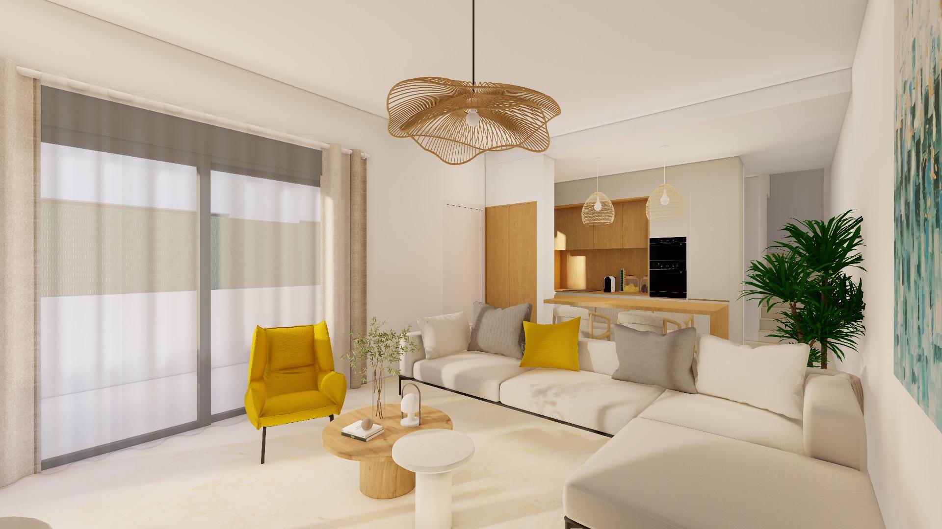 Modern semi-detached villas with private pool near the sea in santiago de la ribera