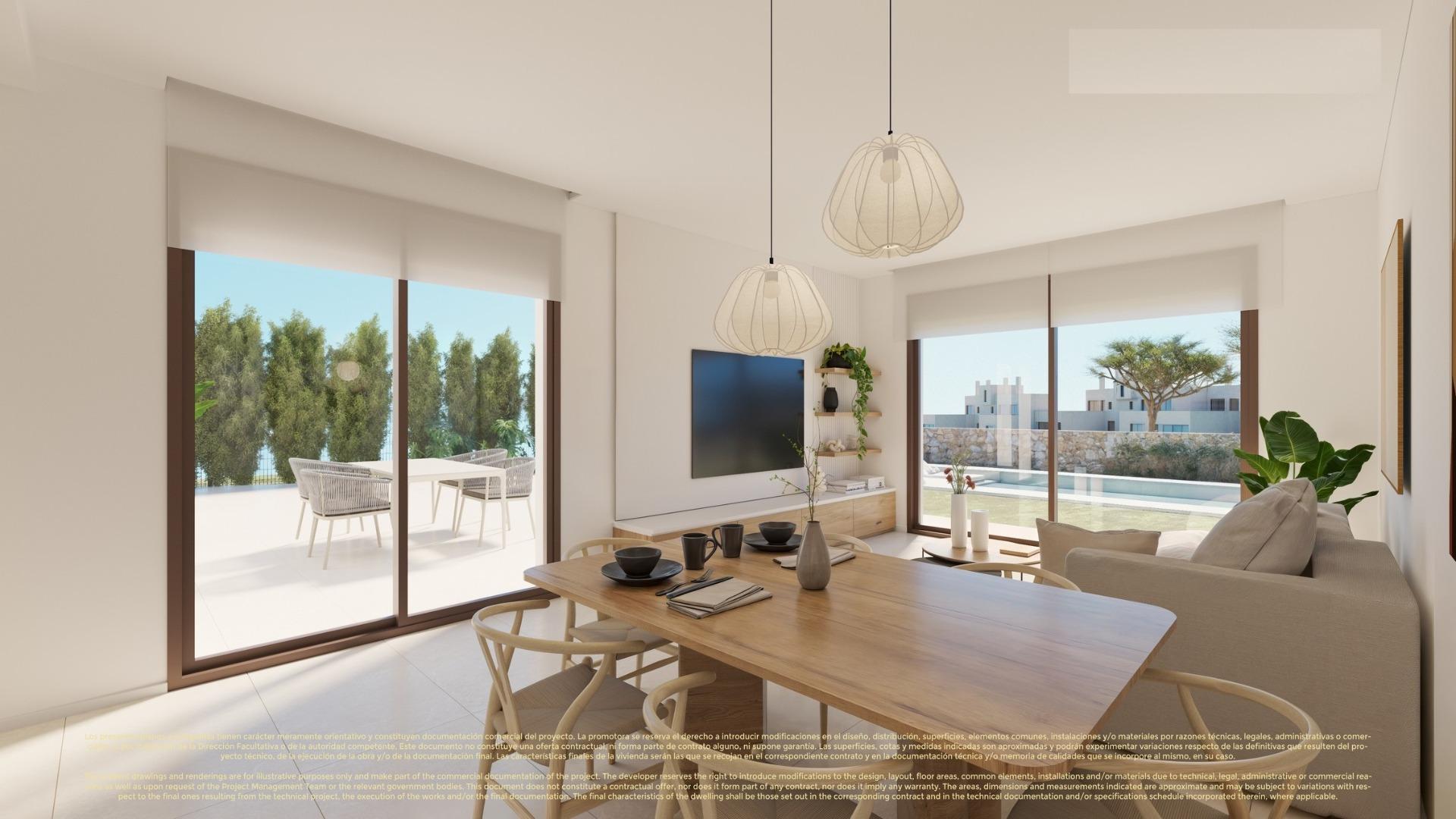 New build golf front villas with private pool in corvera hills murcia