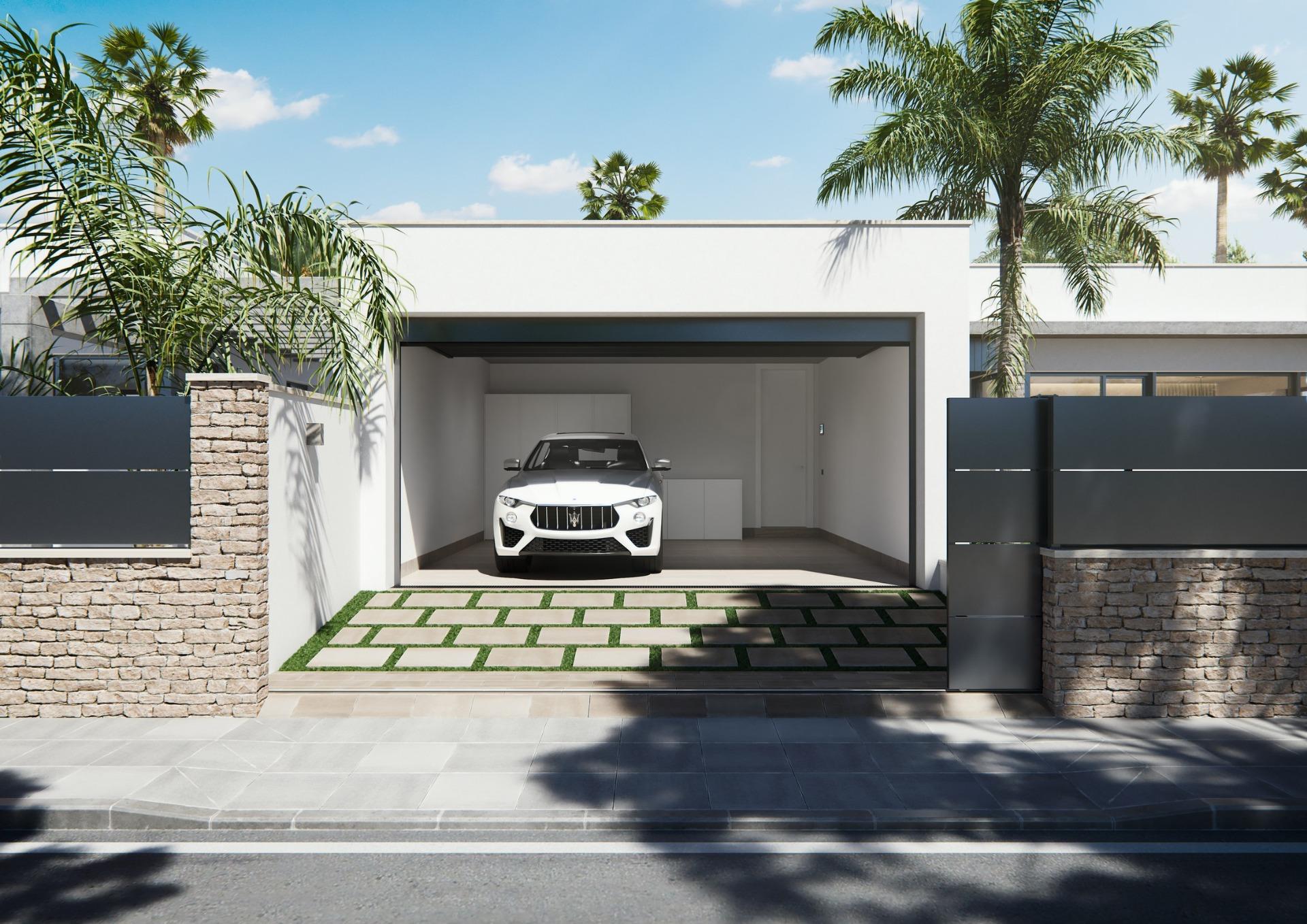 New built villa on a floor