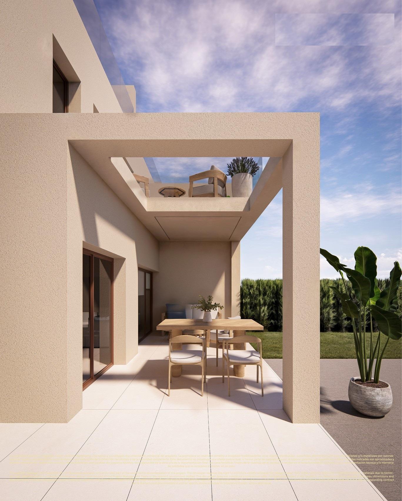 New build apartments and semi detached villas in corvera hills golf-murcia
