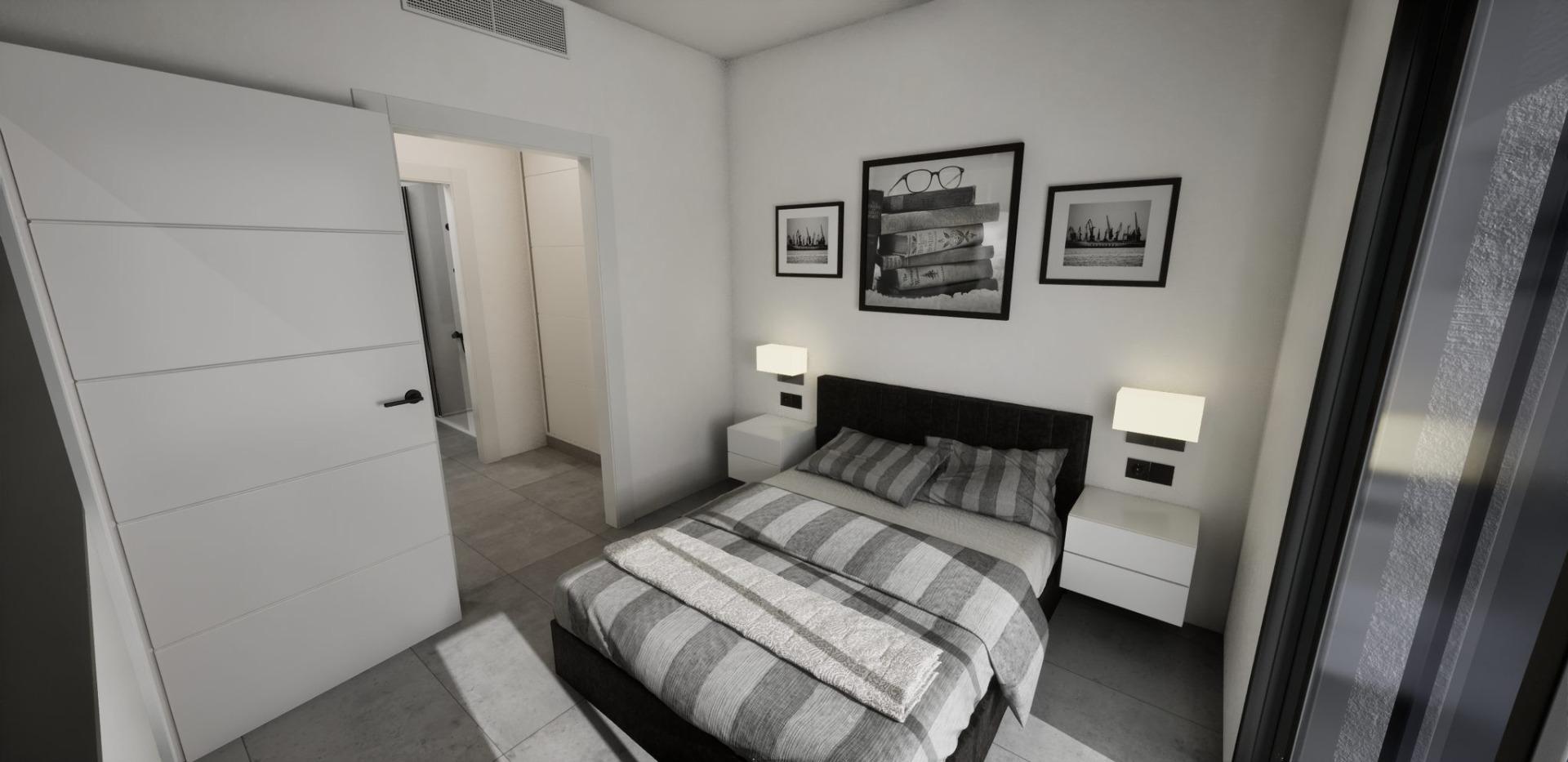 New build semidetached corner villas for sale in torre pacheco with private pool and solarium