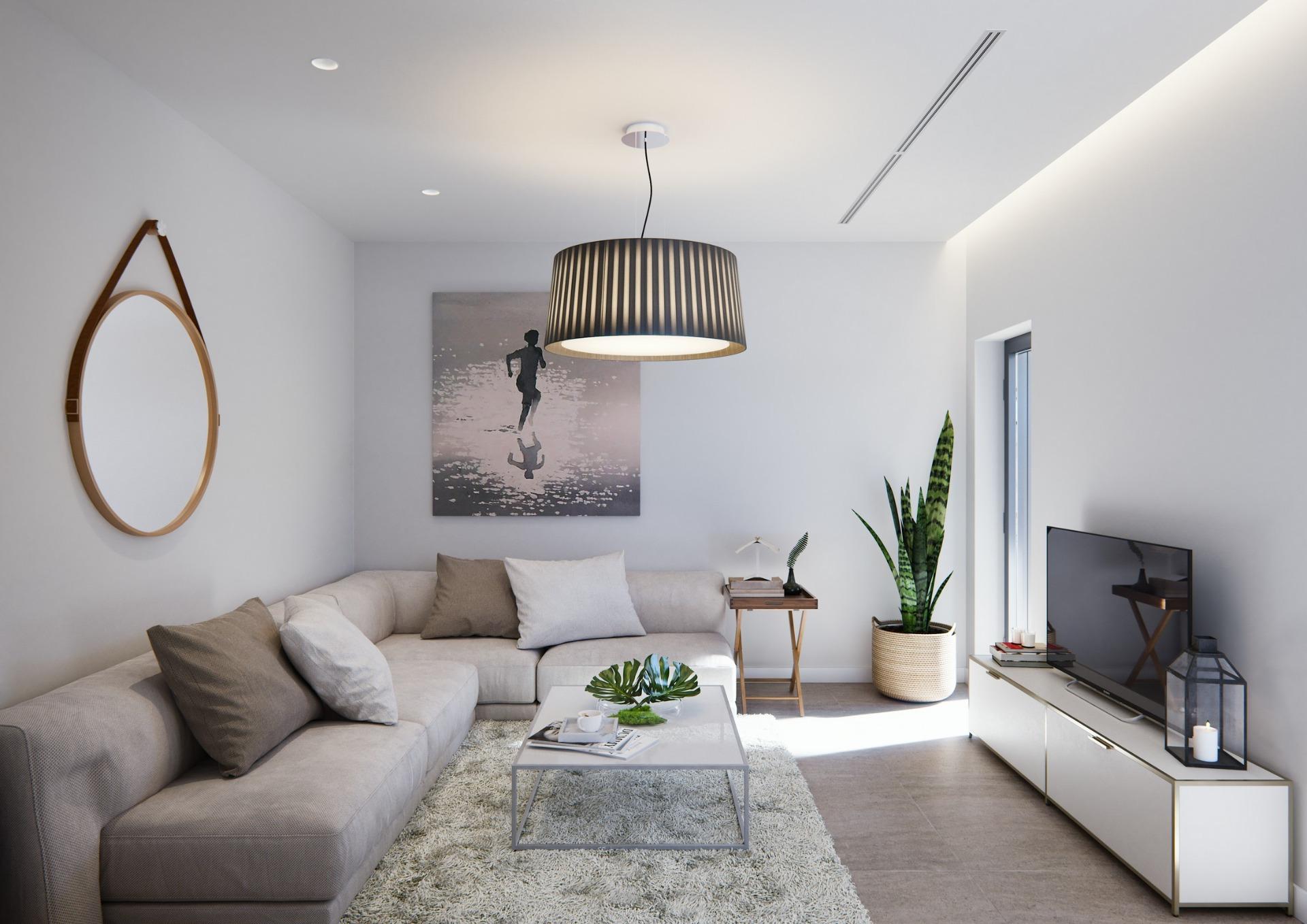 New built villa on a floor