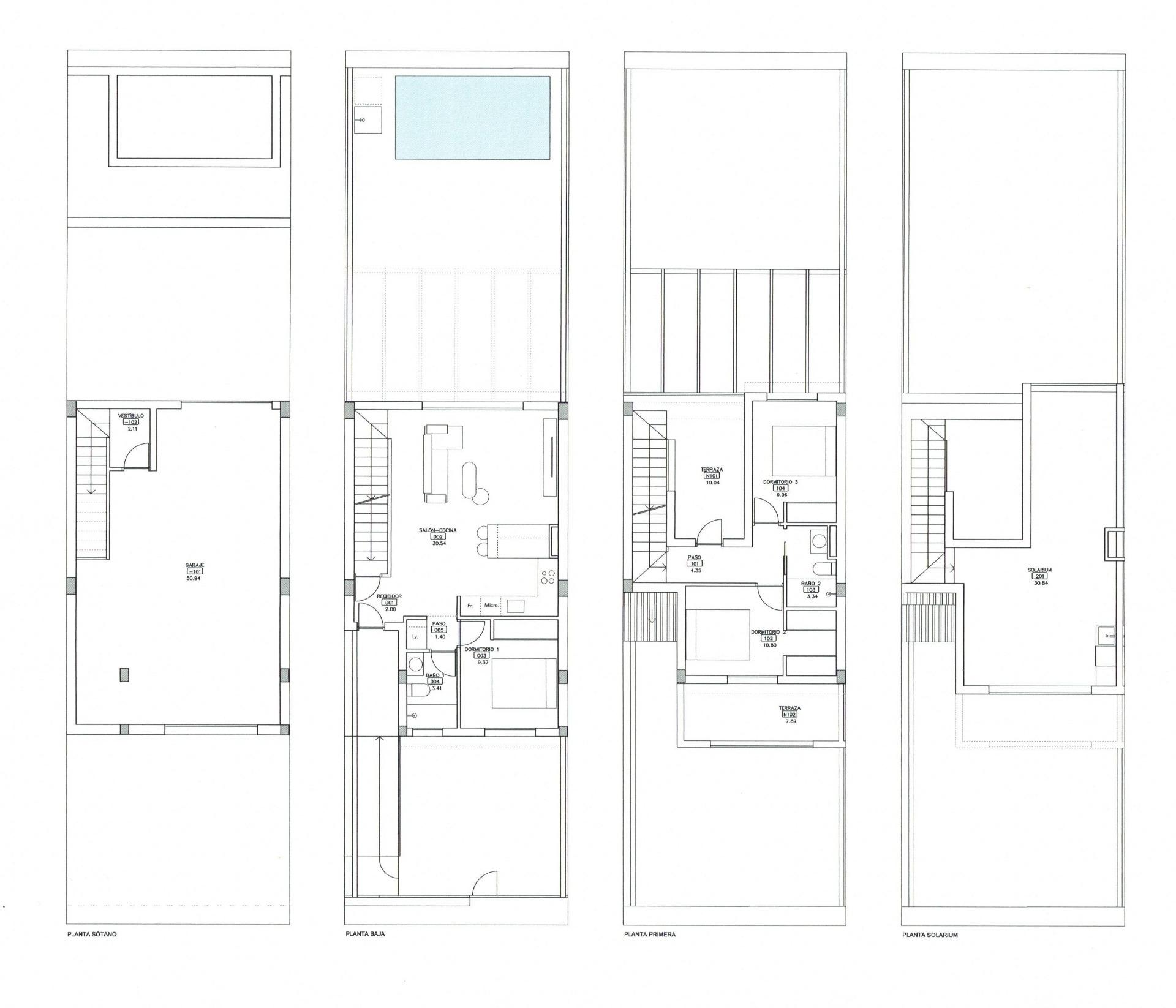 New-build townhouses on the frontline of la serena golf in los alcázares