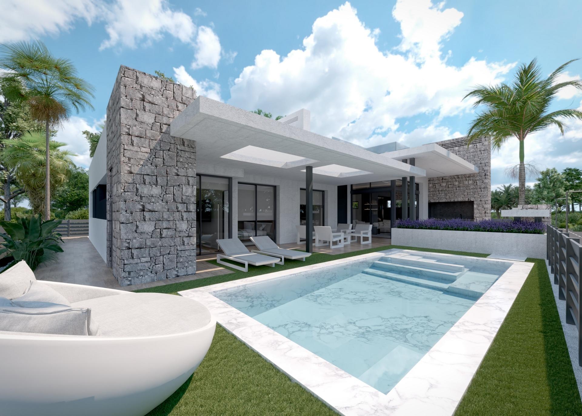 Frontline lake luxury villa in santa rosalia lake and life resort murcia