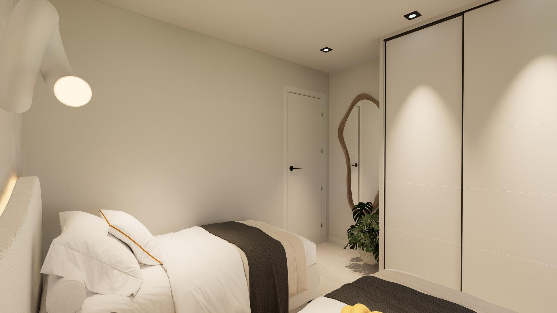 New build bungalows with garden or solarium near the beach in pilar de la horadada