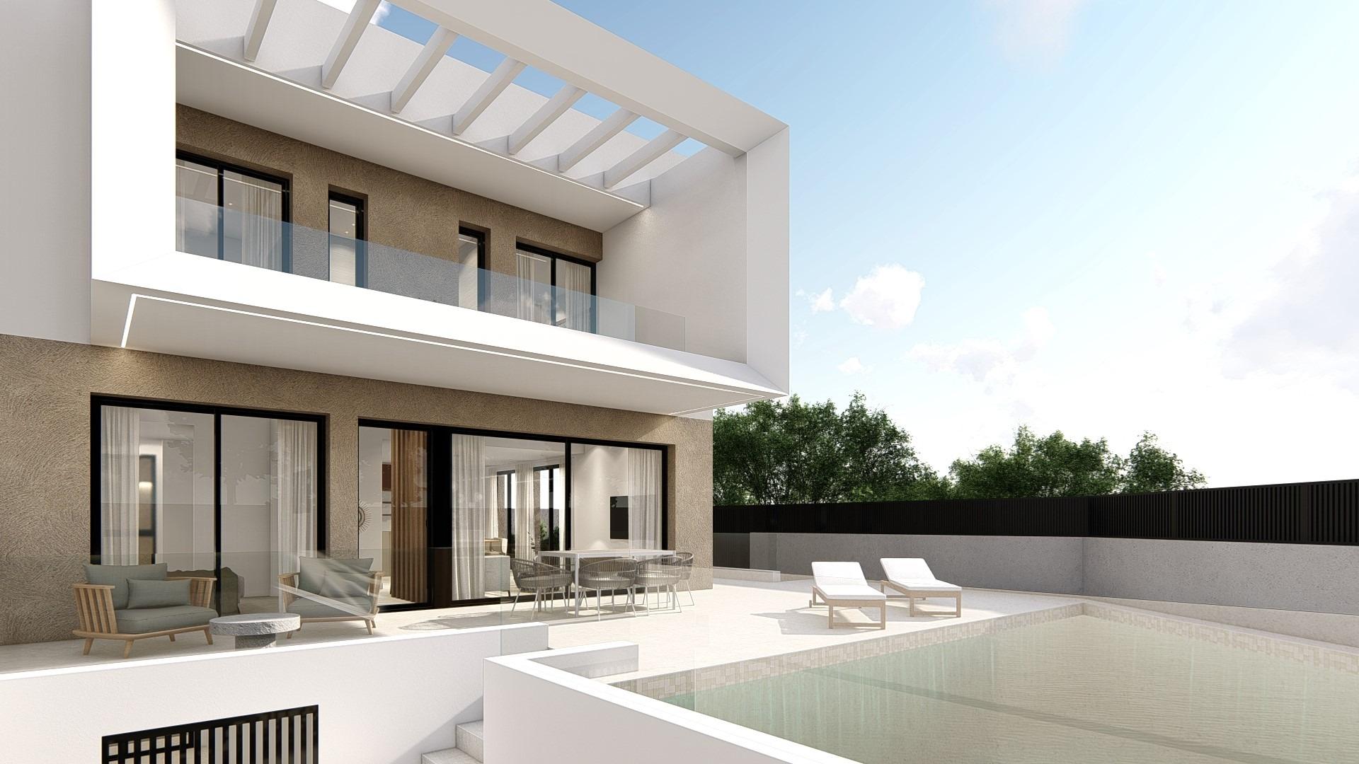 New build semi-detached and terraced villas in dolores, alicante